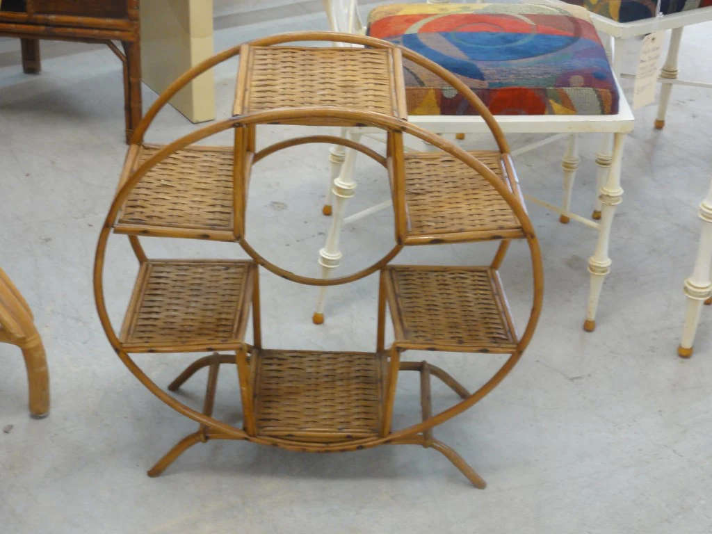 Circle Rattan Plant Stand - Image 3