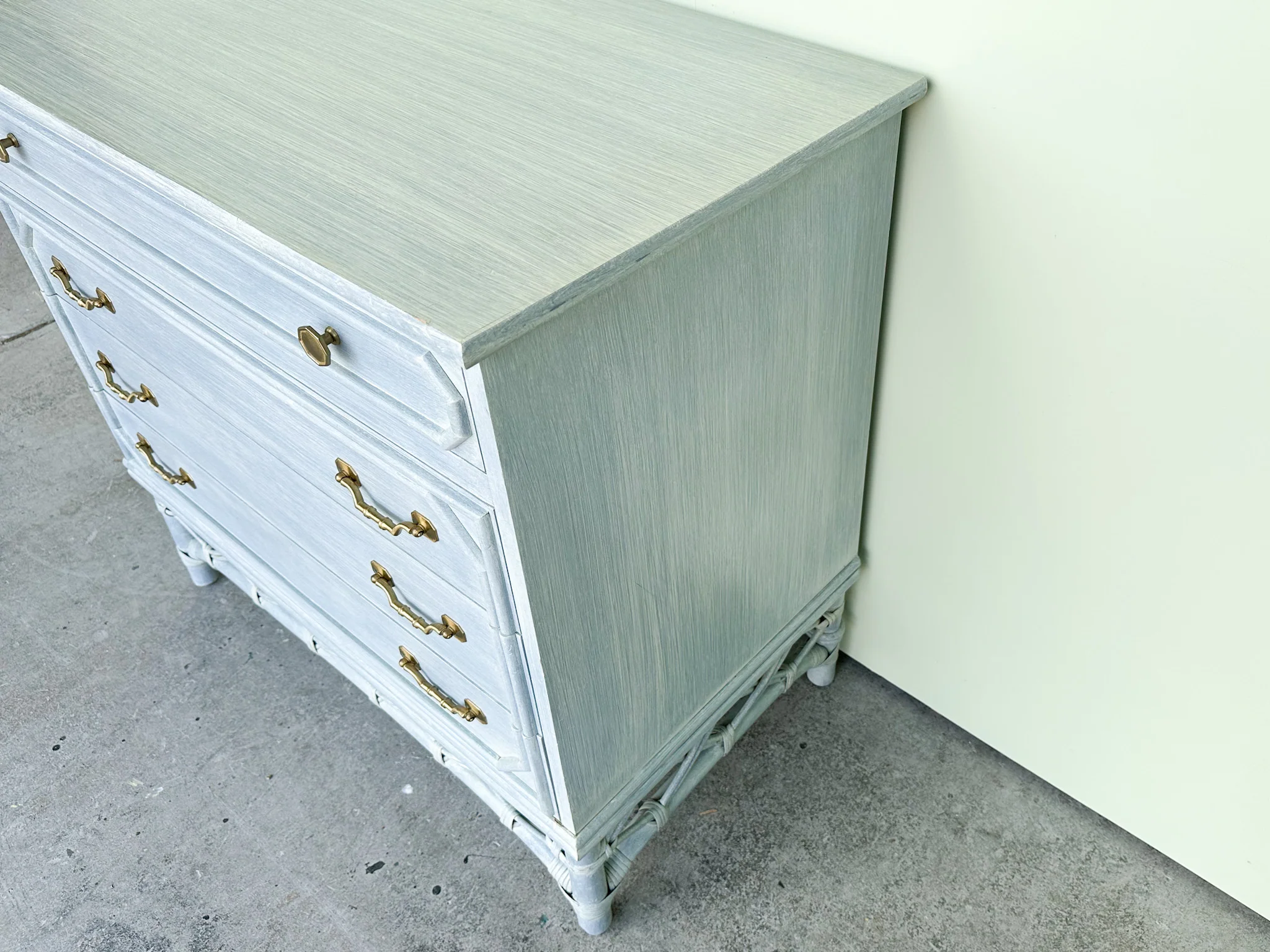 Coastal Blue Oversized Ficks Reed Chest - Image 12