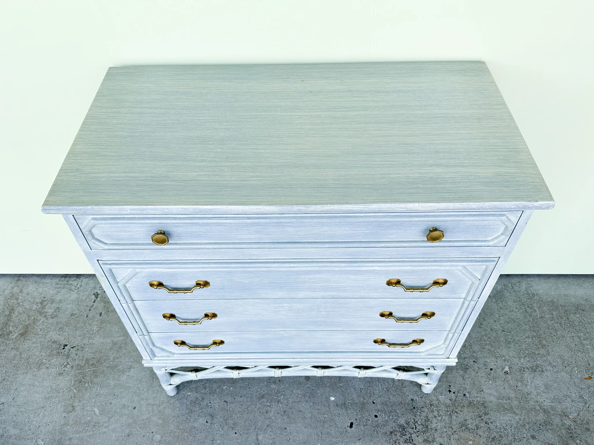 Coastal Blue Oversized Ficks Reed Chest - Image 2