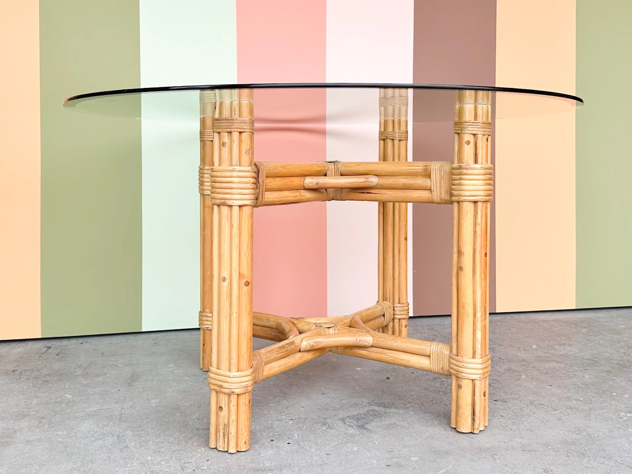 Coastal Chic Rattan Dining Table - Image 6