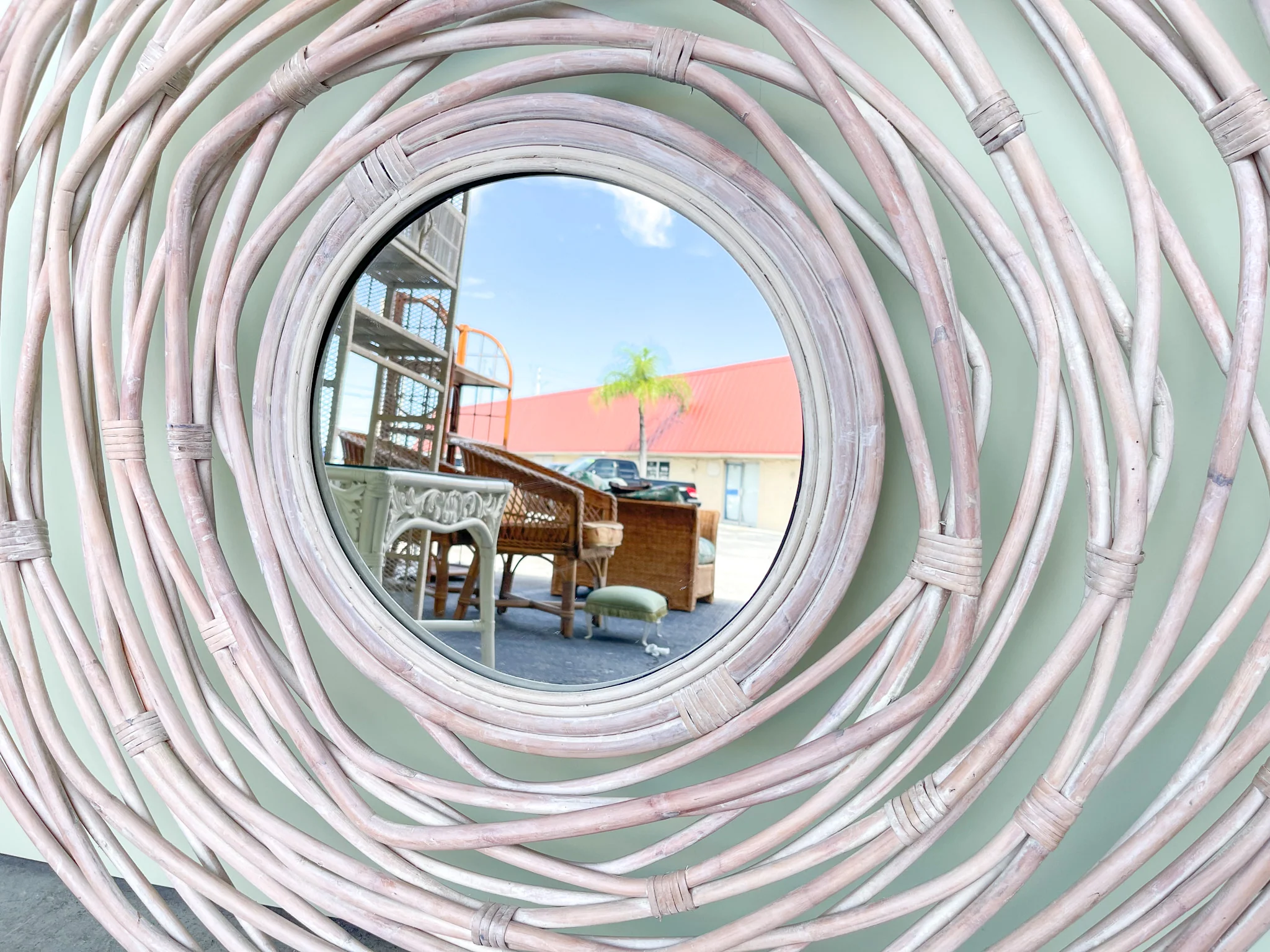Coastal Chic Rattan Mirror - Image 3