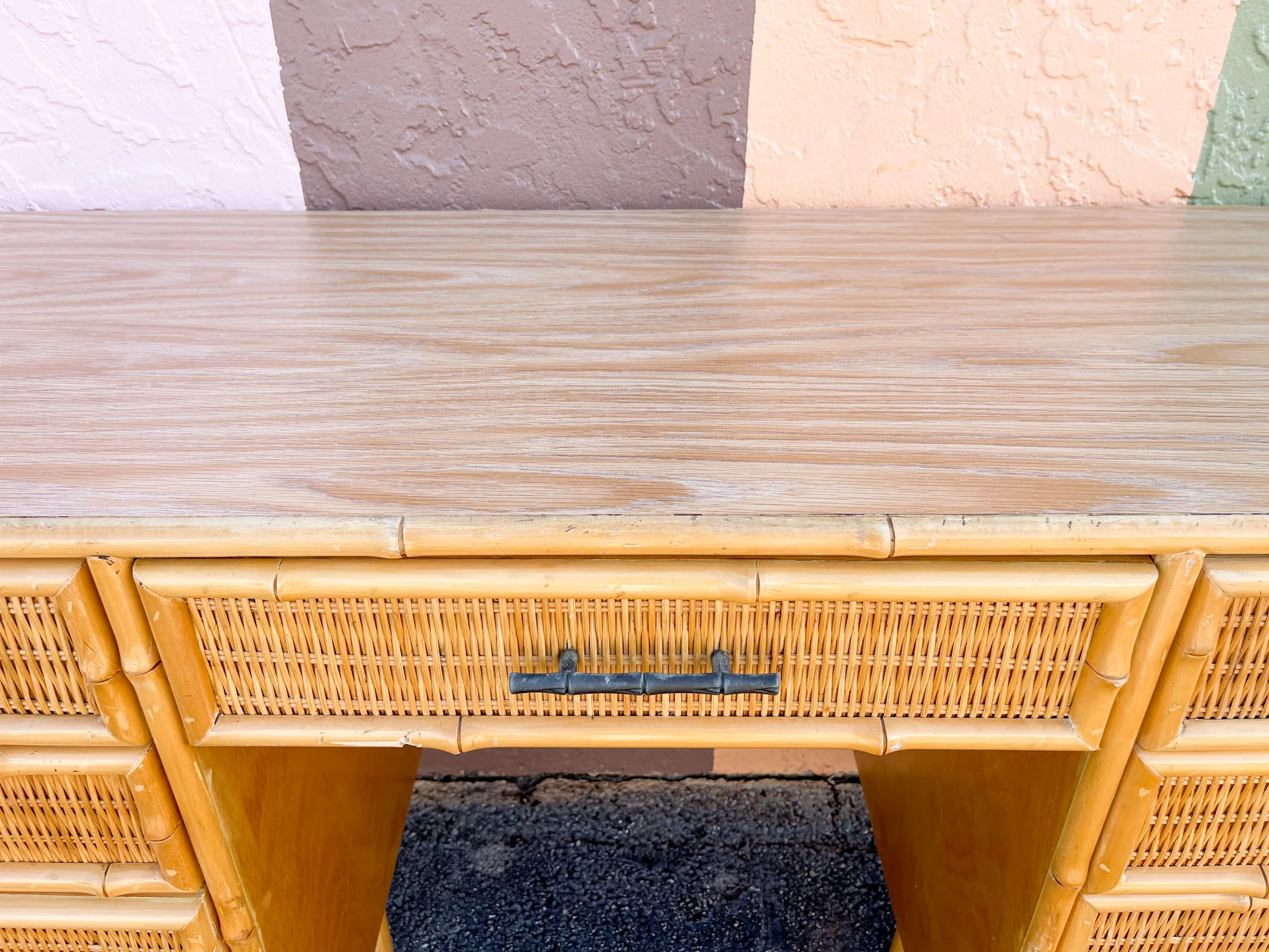 Coastal Rattan and Bamboo Desk - Image 5