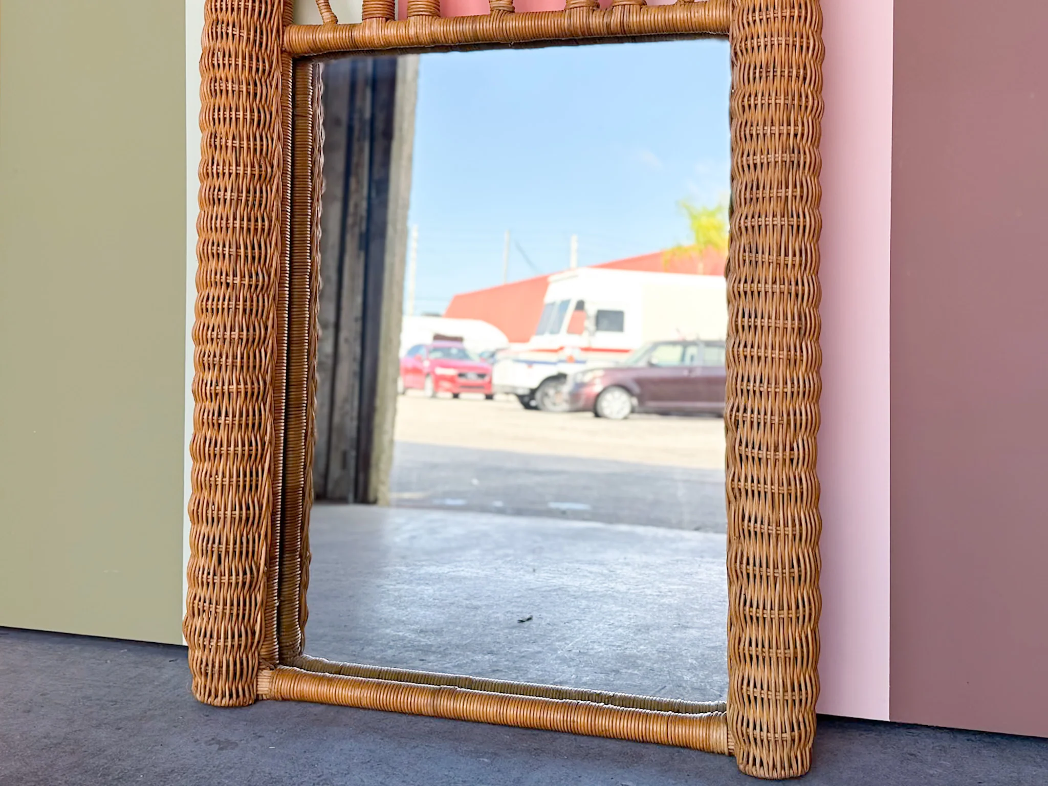 Coastal Rattan and Wicker Mirror - Image 5