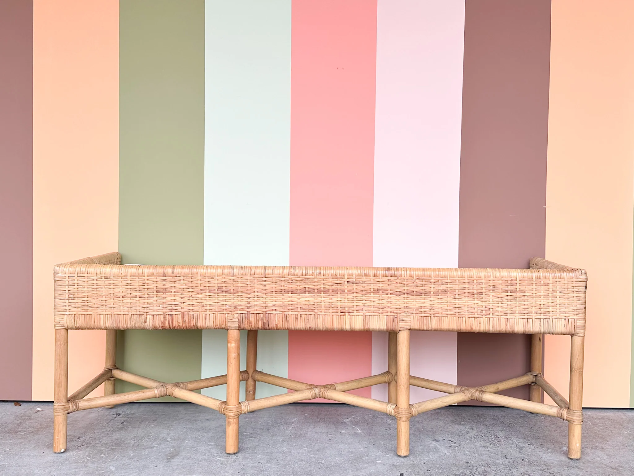 Coastal Rattan Bench - Image 2