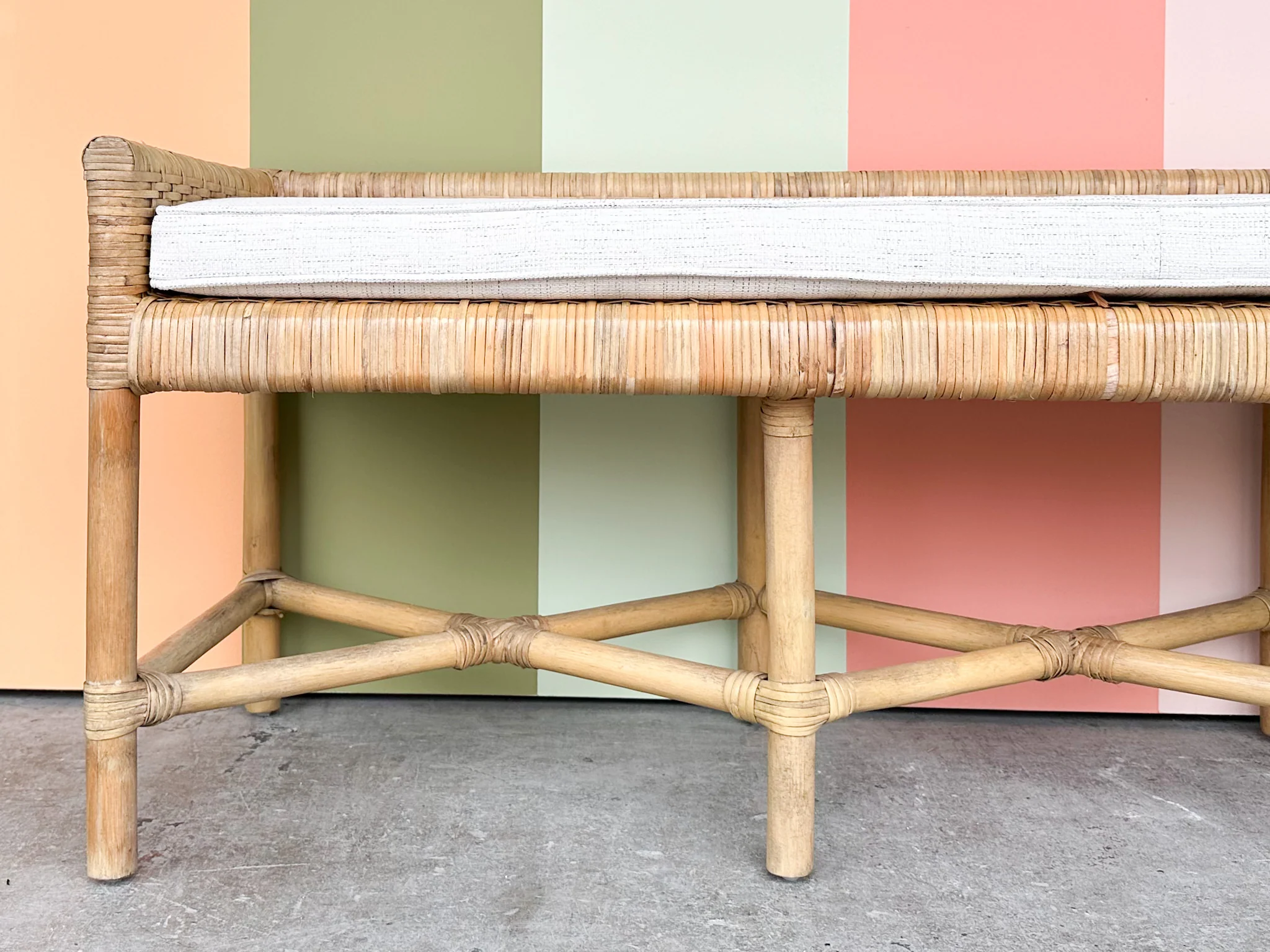Coastal Rattan Bench - Image 3
