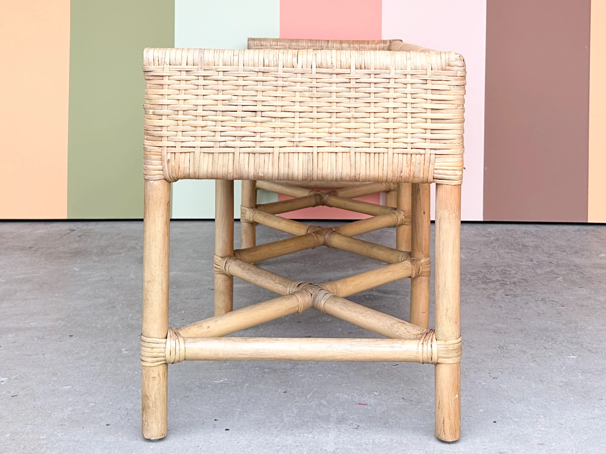 Coastal Rattan Bench - Image 9