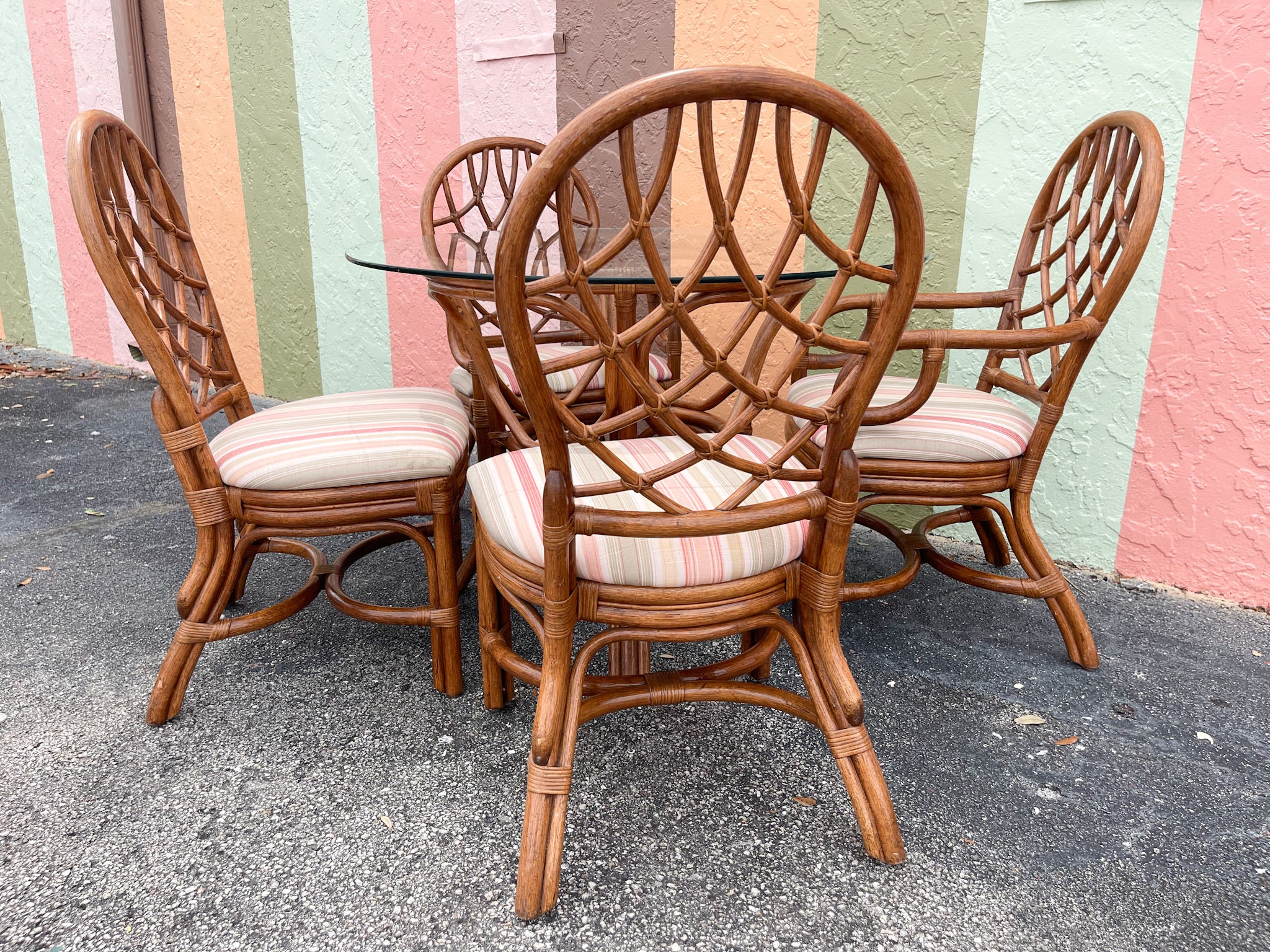 Coastal Rattan Table and Chairs - Image 3