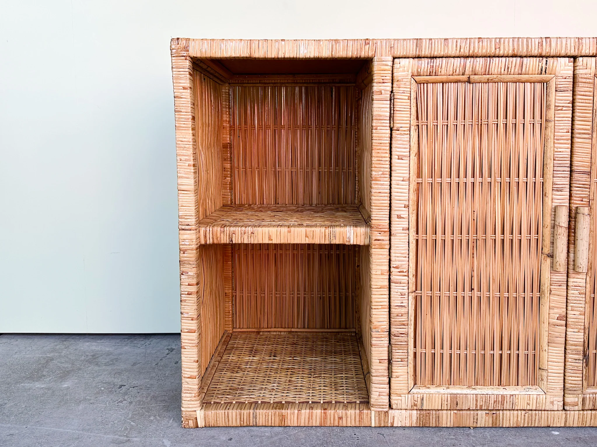 Coastal Rattan Wrapped Credenza - Image 3