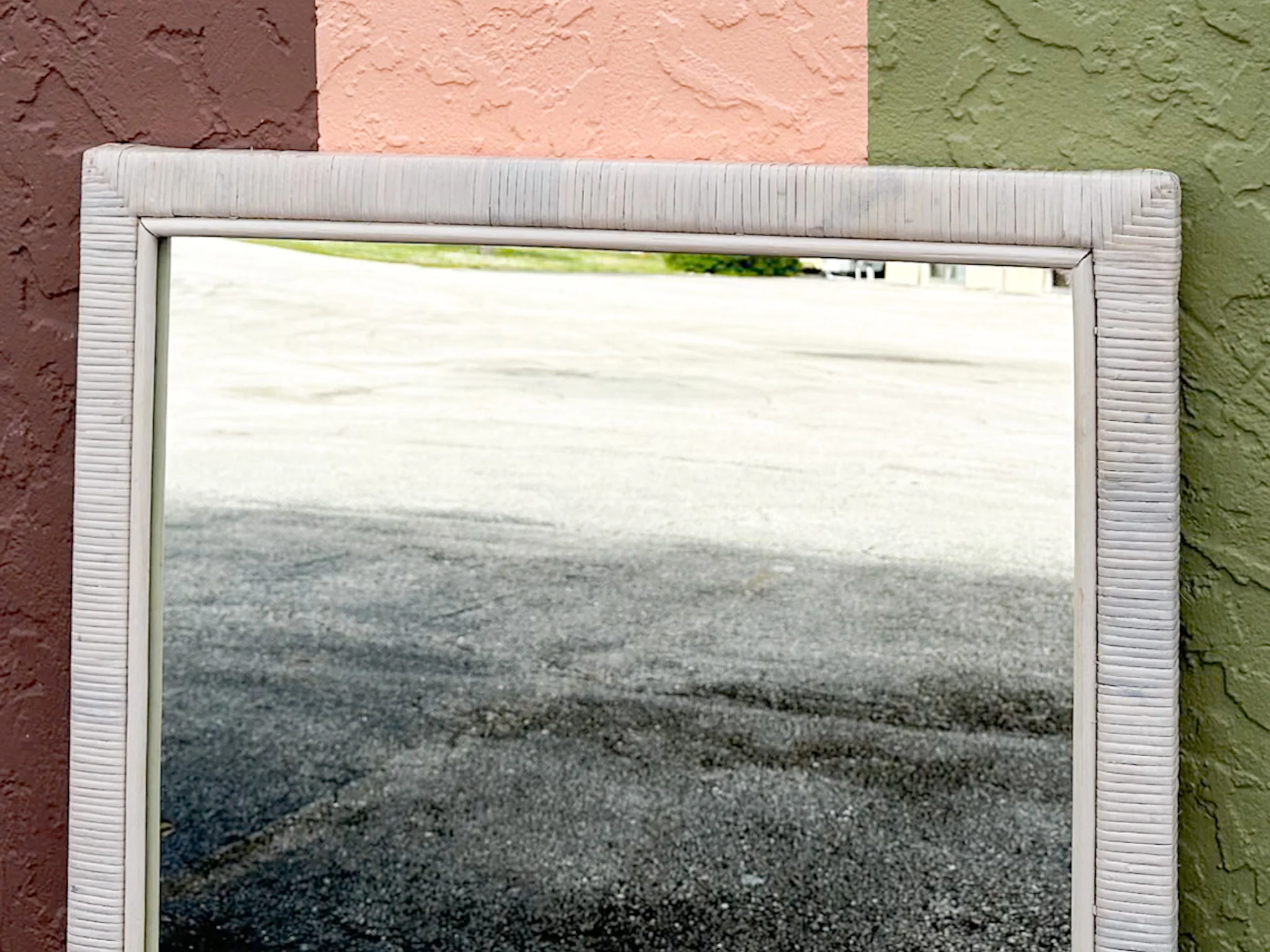 Coastal Rattan Wrapped Mirror - Image 3