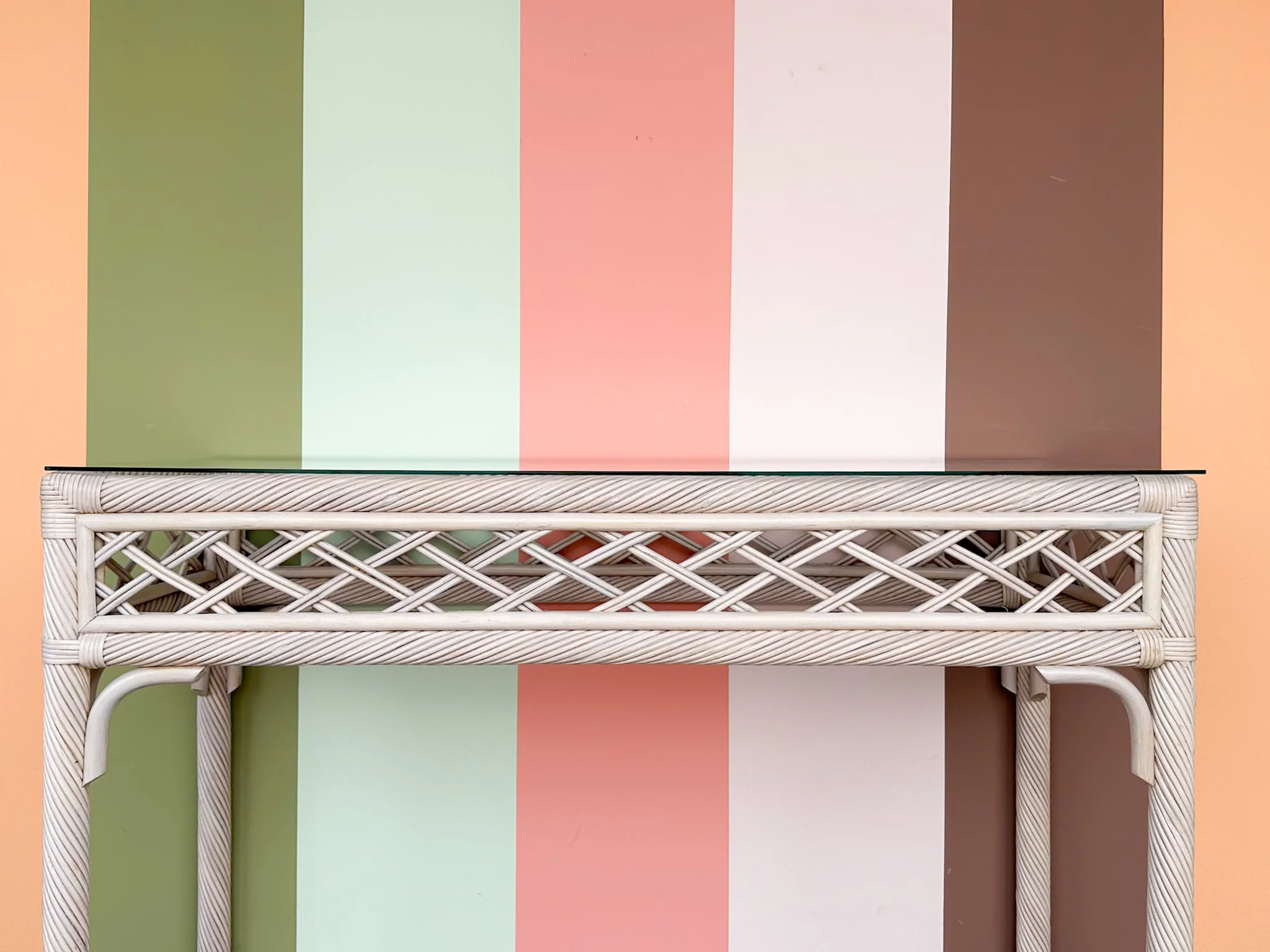 Coastal Twisted Rattan Console - Image 2