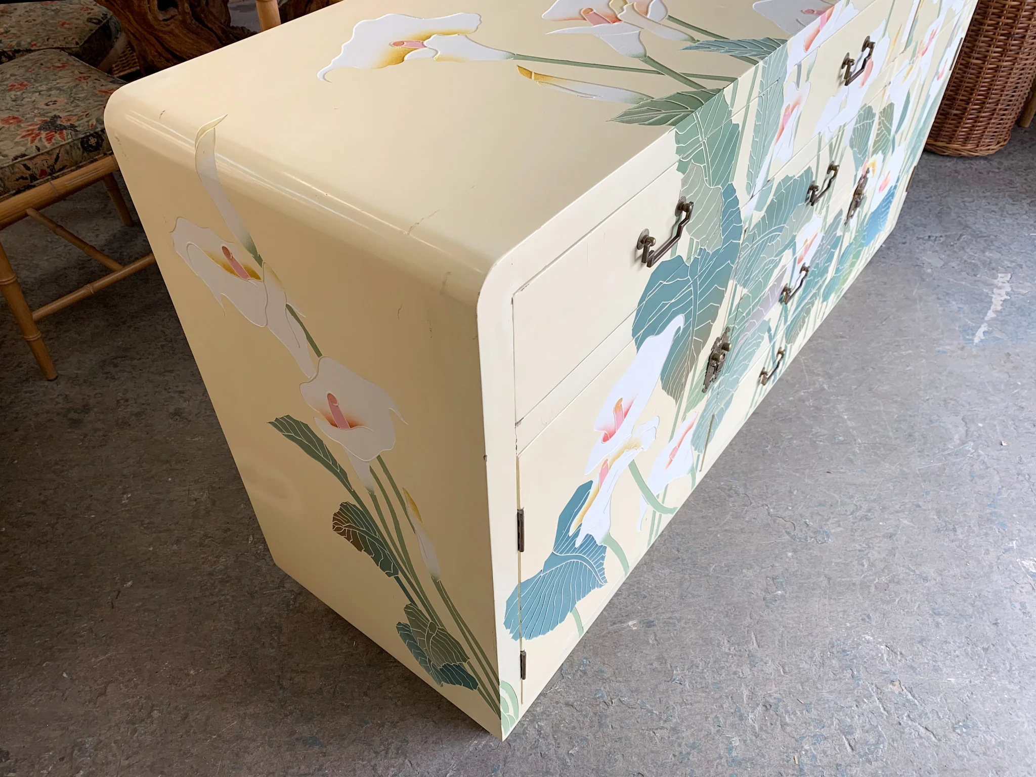 Colorful Calla Lily Waterfall Credenza - Image 8