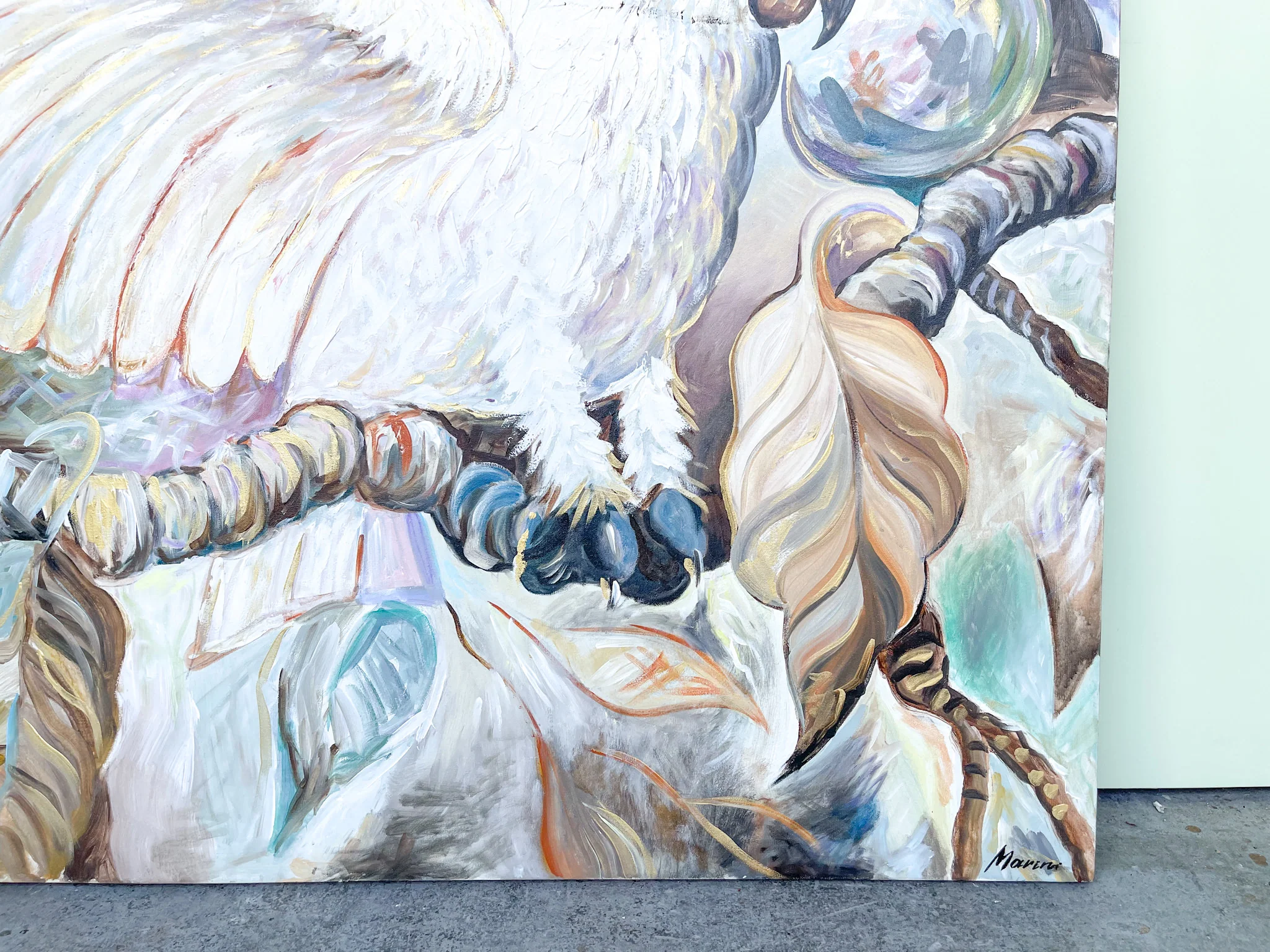 Colorful Cockatoo Signed Painting - Image 6