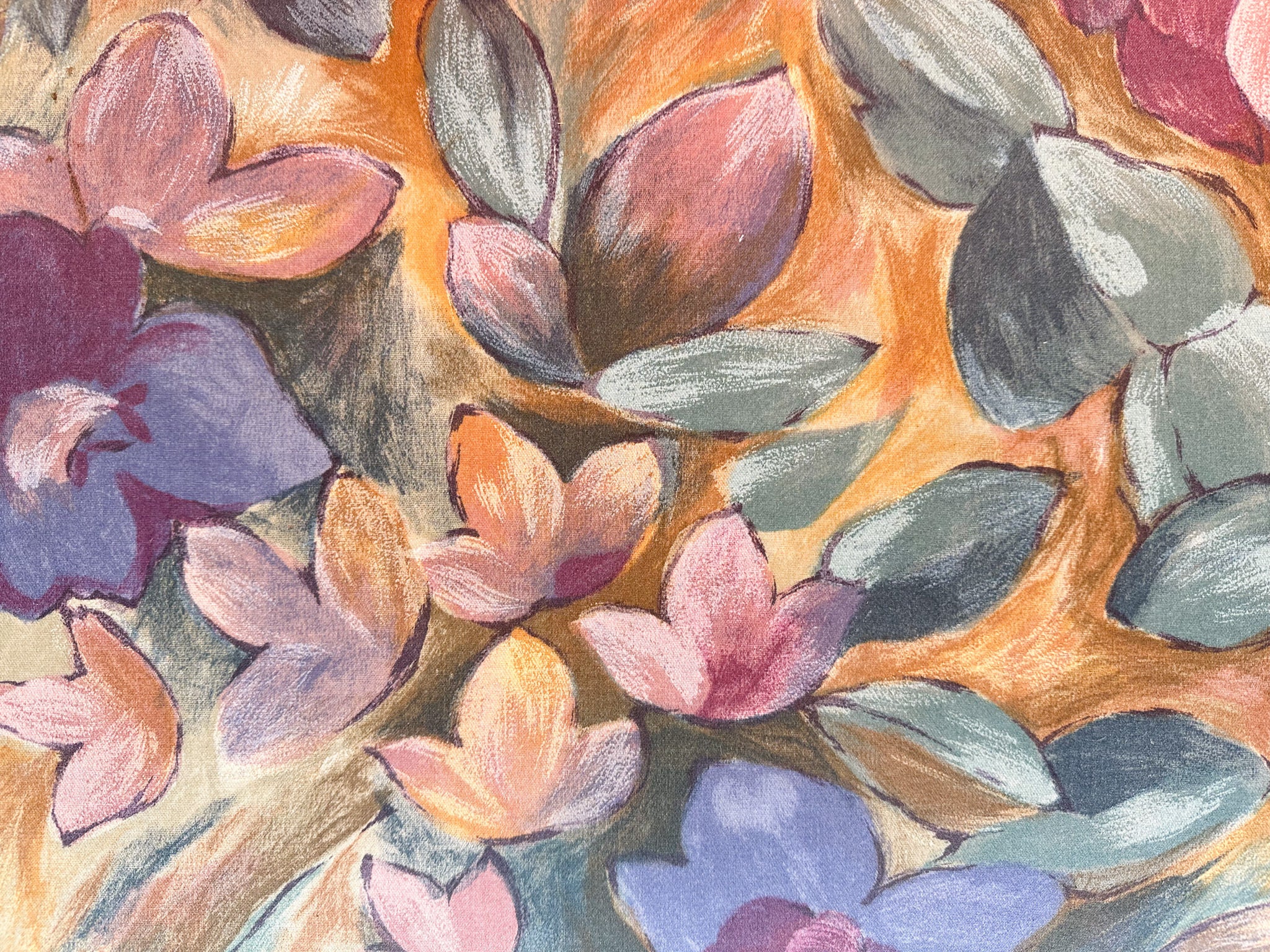 Colorful Floral Upholstered Waterfall Bench - Image 3