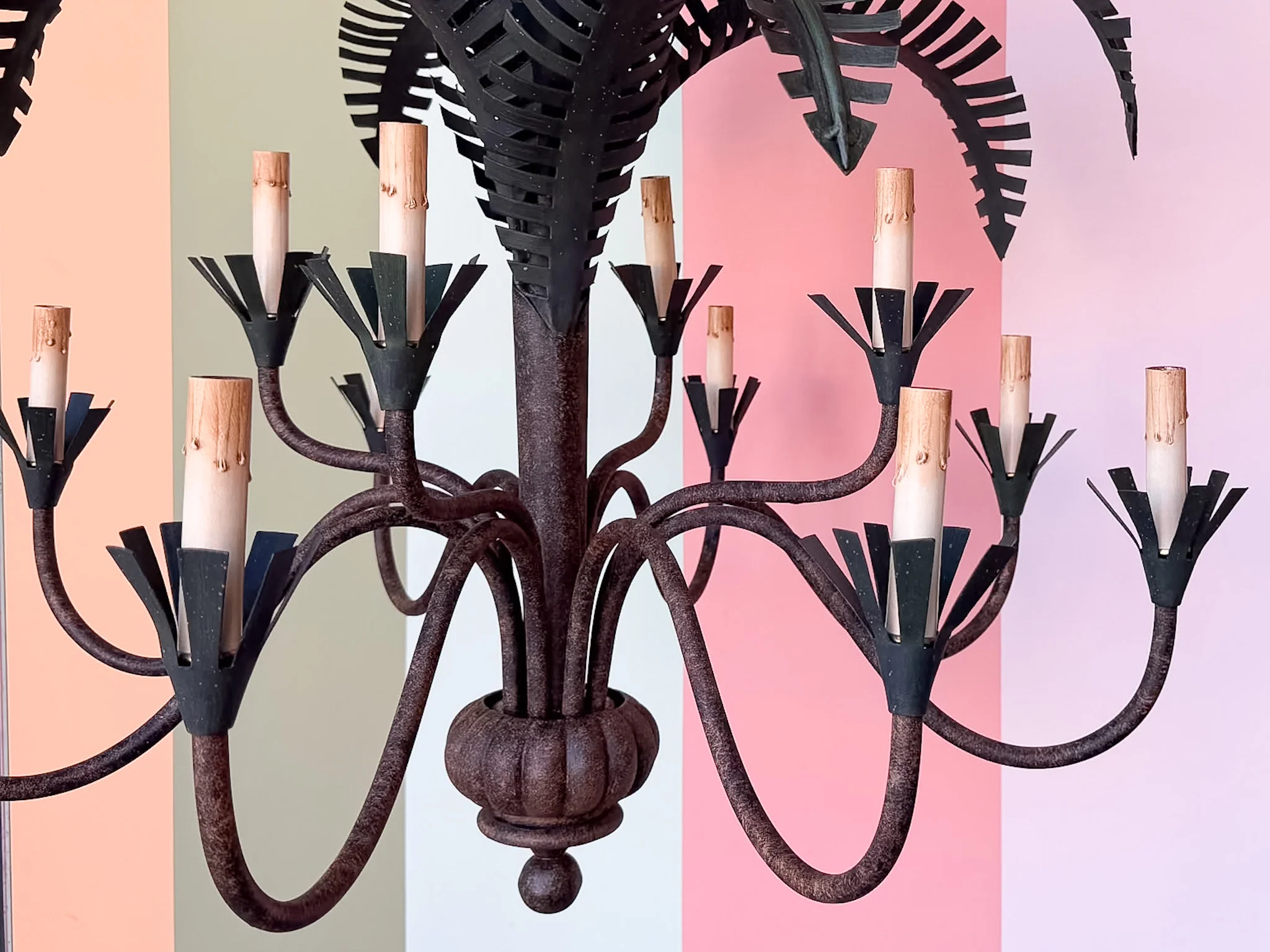 Curry and Company Palm Chandelier - Image 3