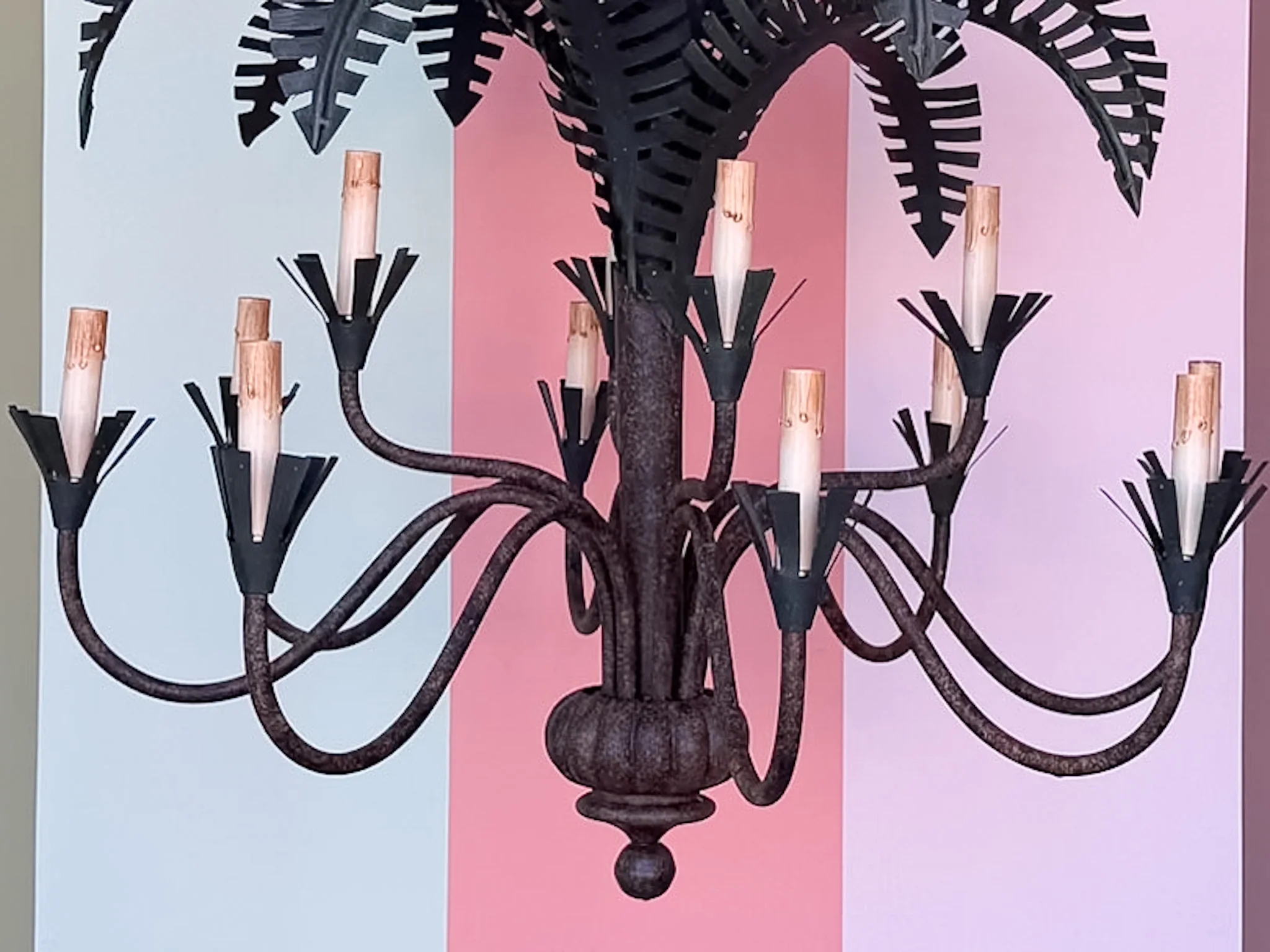 Curry and Company Palm Chandelier - Image 4