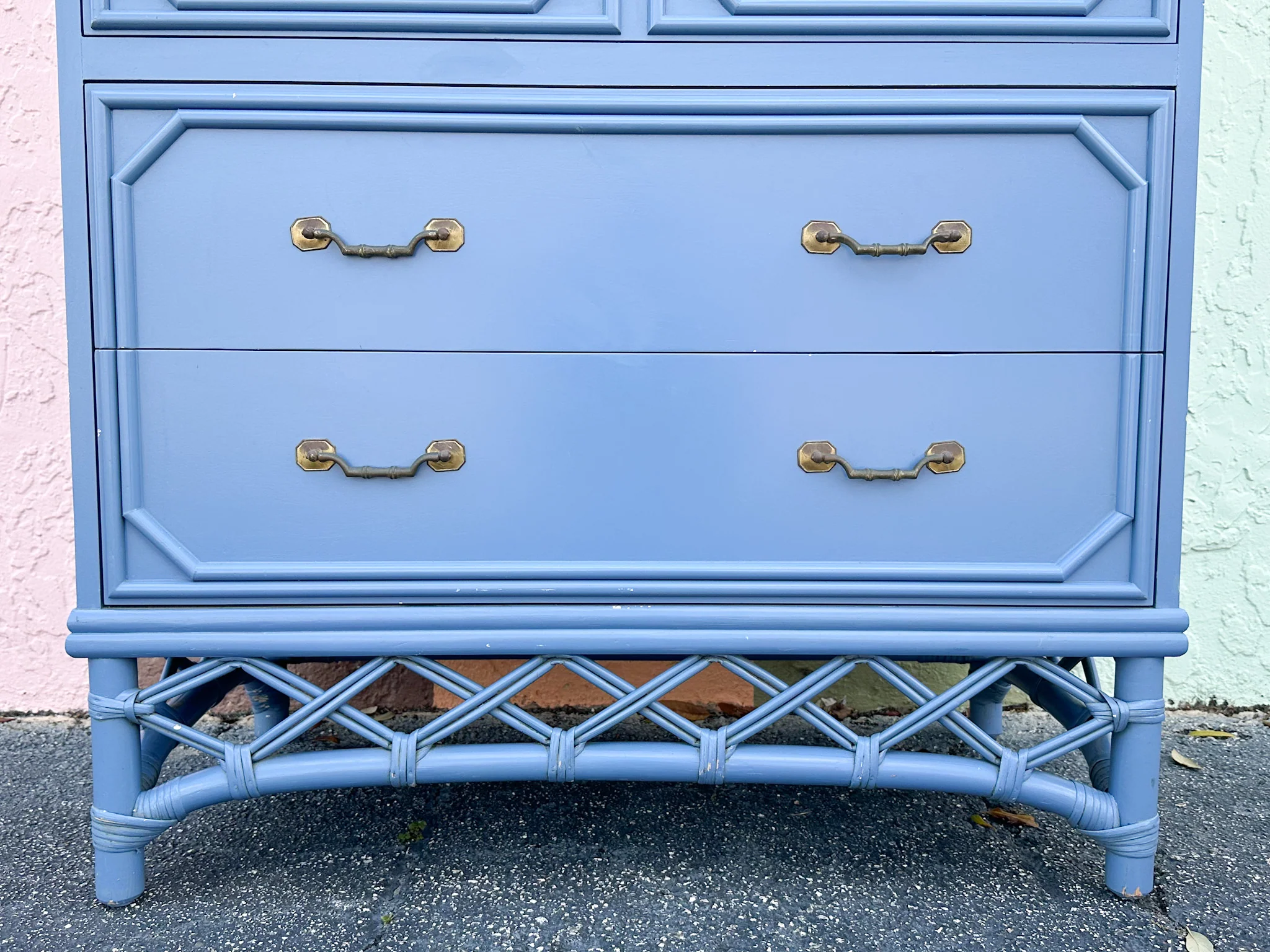 Cornflower Blue Ficks Reed Tall Chest - Image 5