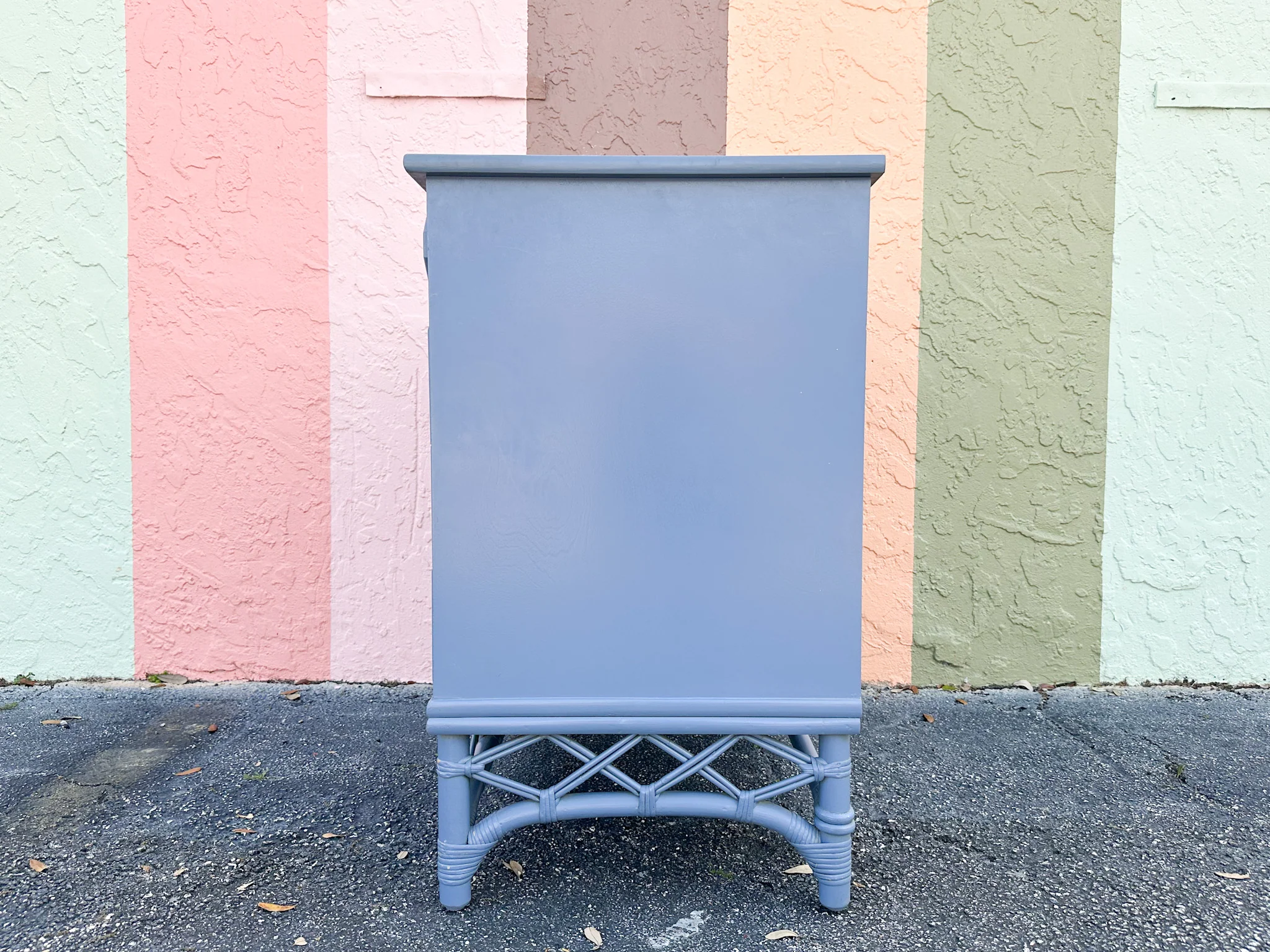Cornflower Blue Oversized Ficks Reed Chest - Image 9