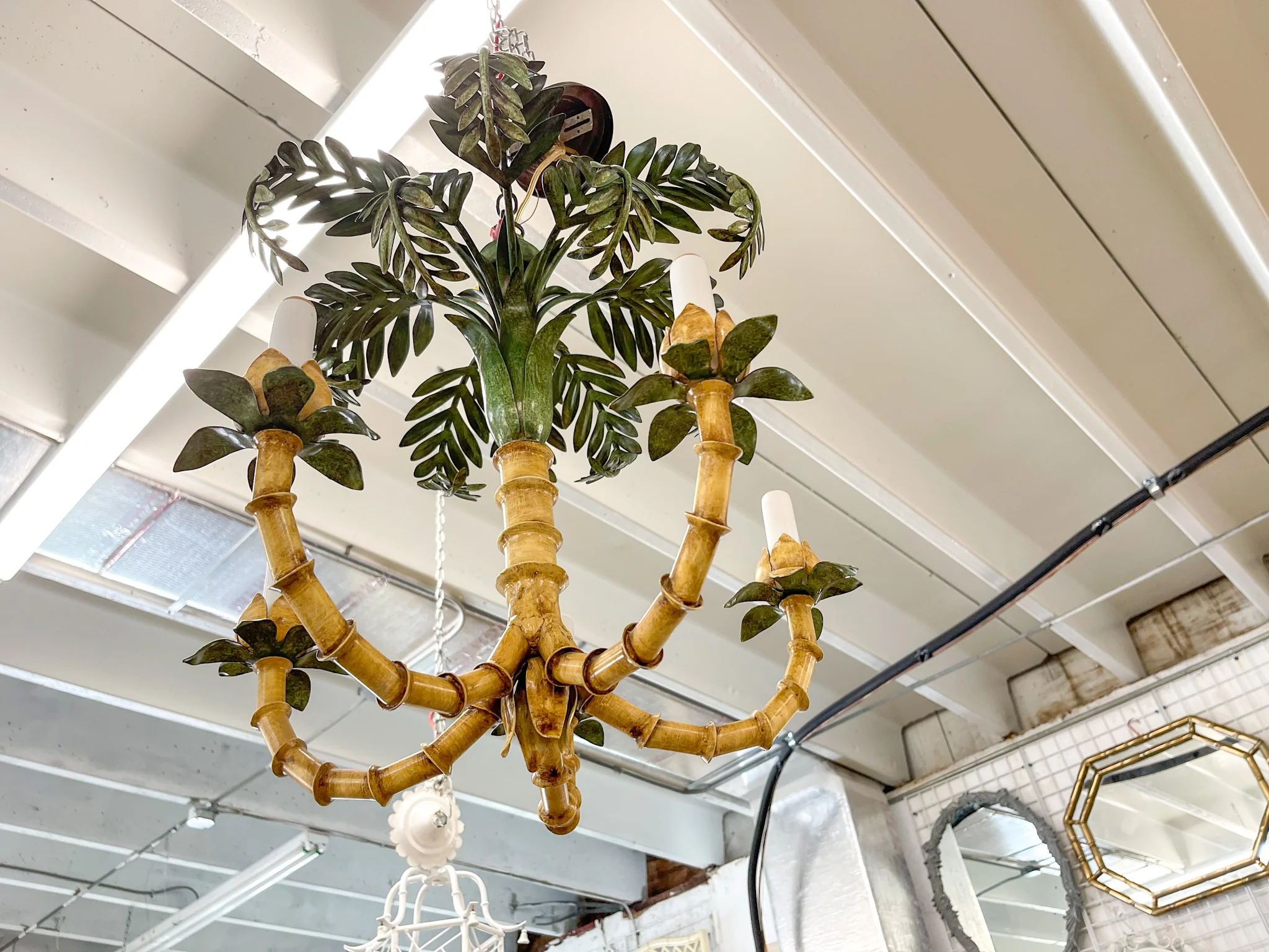 Curry and Company Palm Chandelier - Image 4
