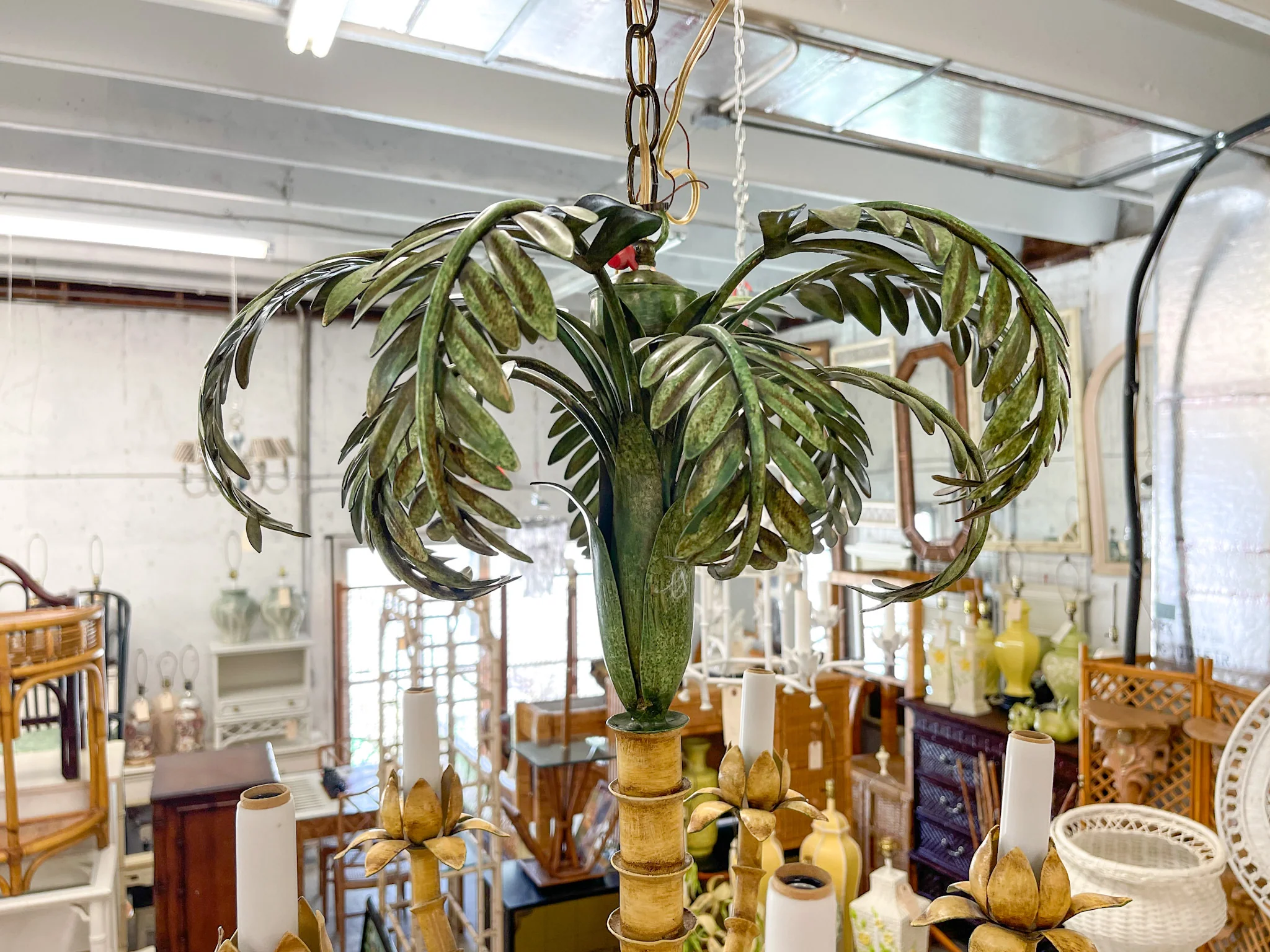 Curry and Company Palm Chandelier - Image 5