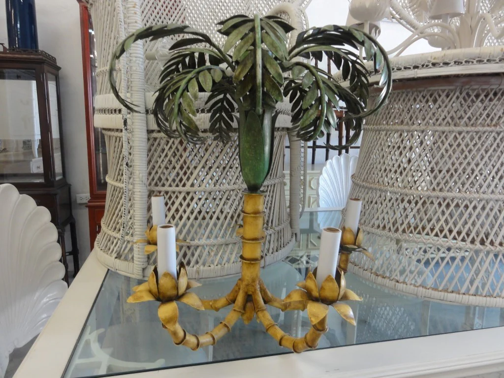 Curry & Company Palm Tree Chandelier - Image 2