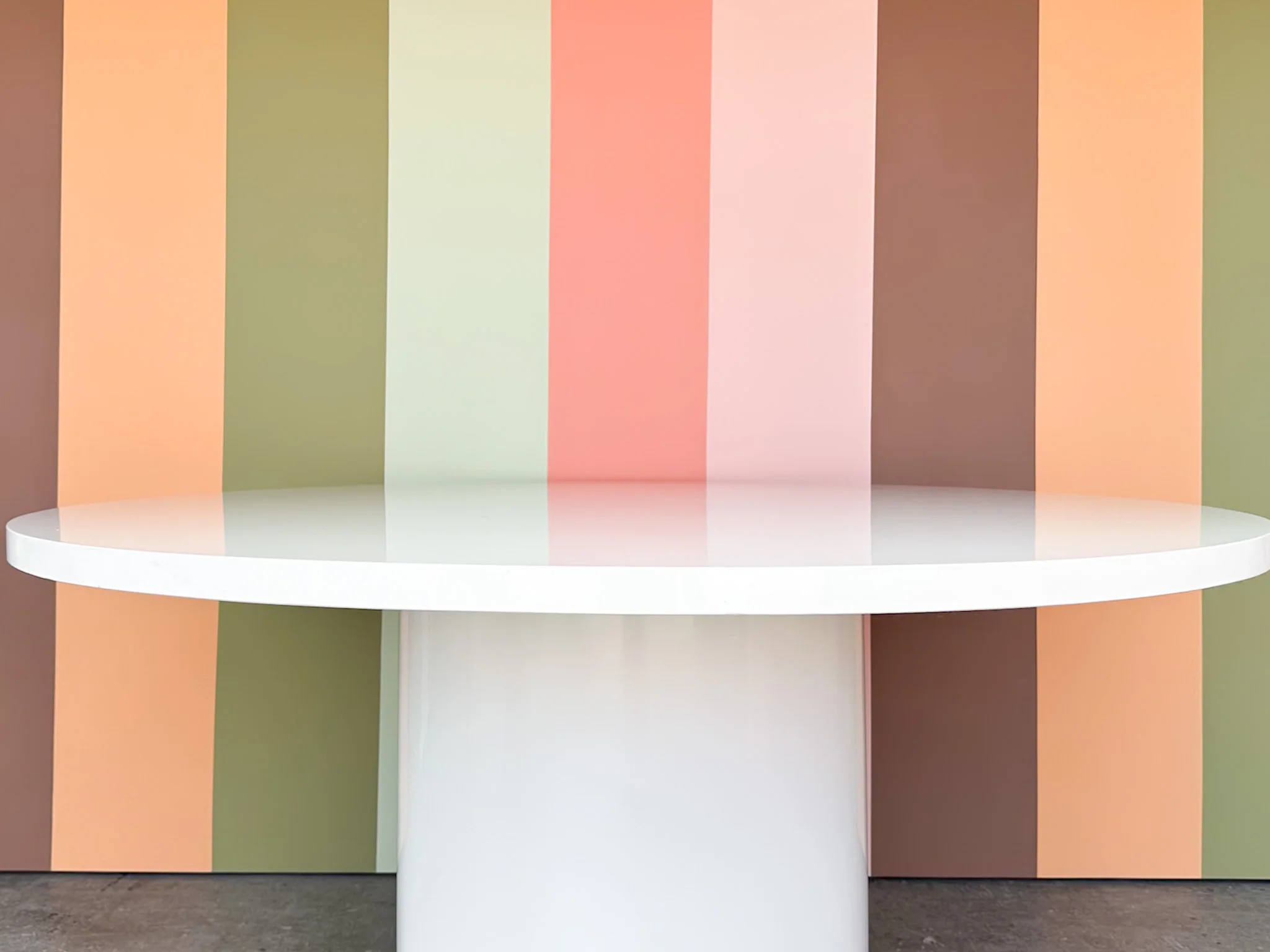 Custom Lacquer Pedestal Dining Table - Image 2