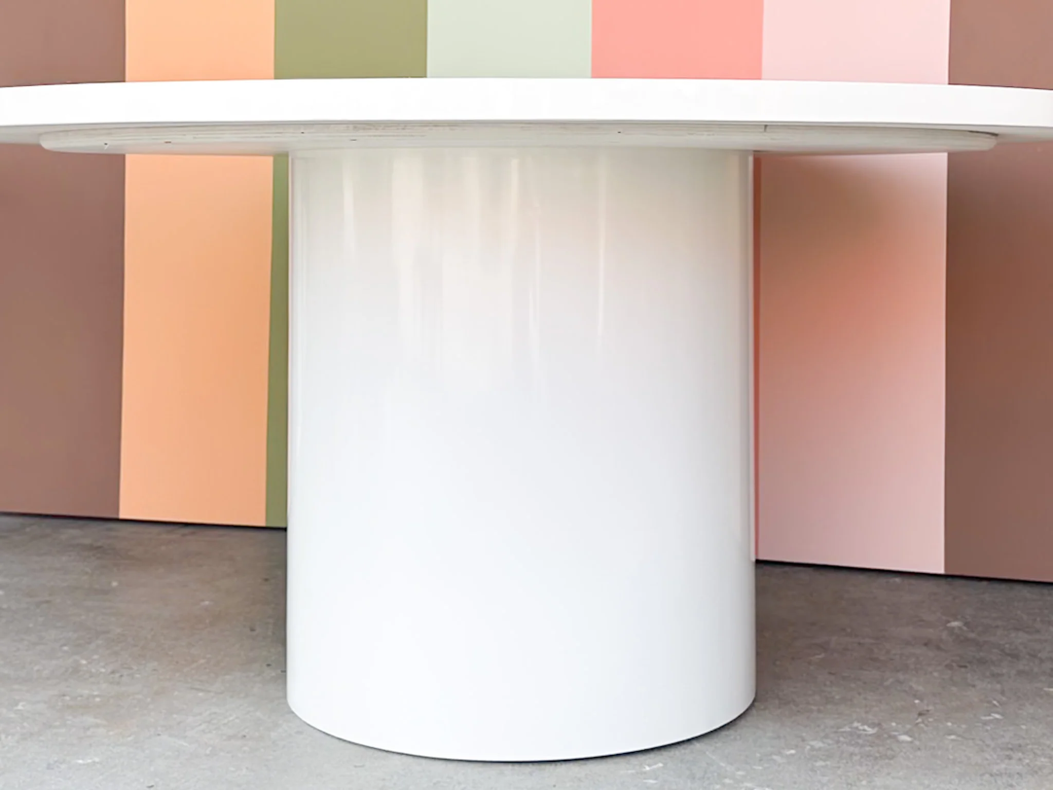 Custom Lacquer Pedestal Dining Table - Image 4