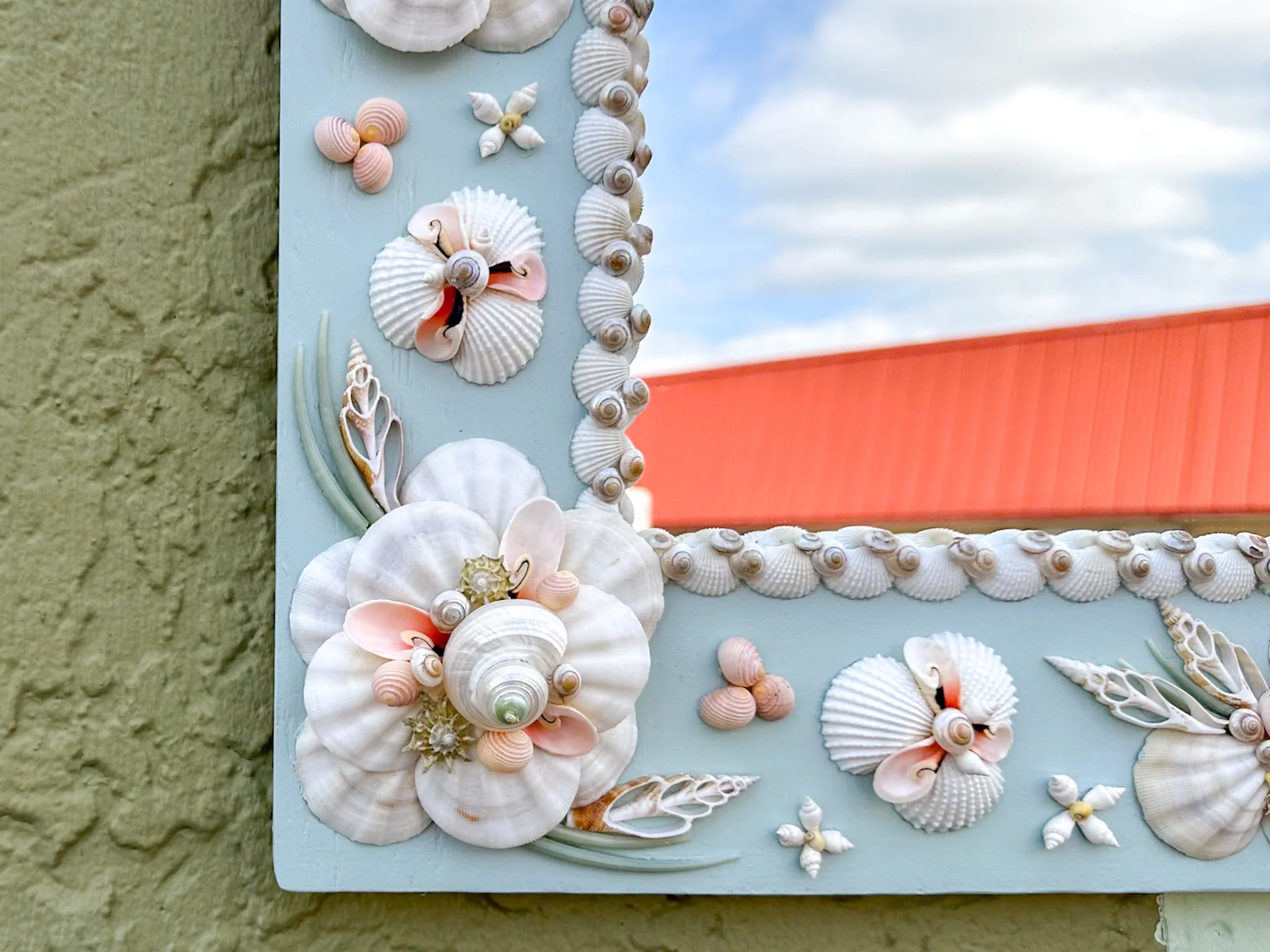 Custom Shell Flower Mirror - Image 8