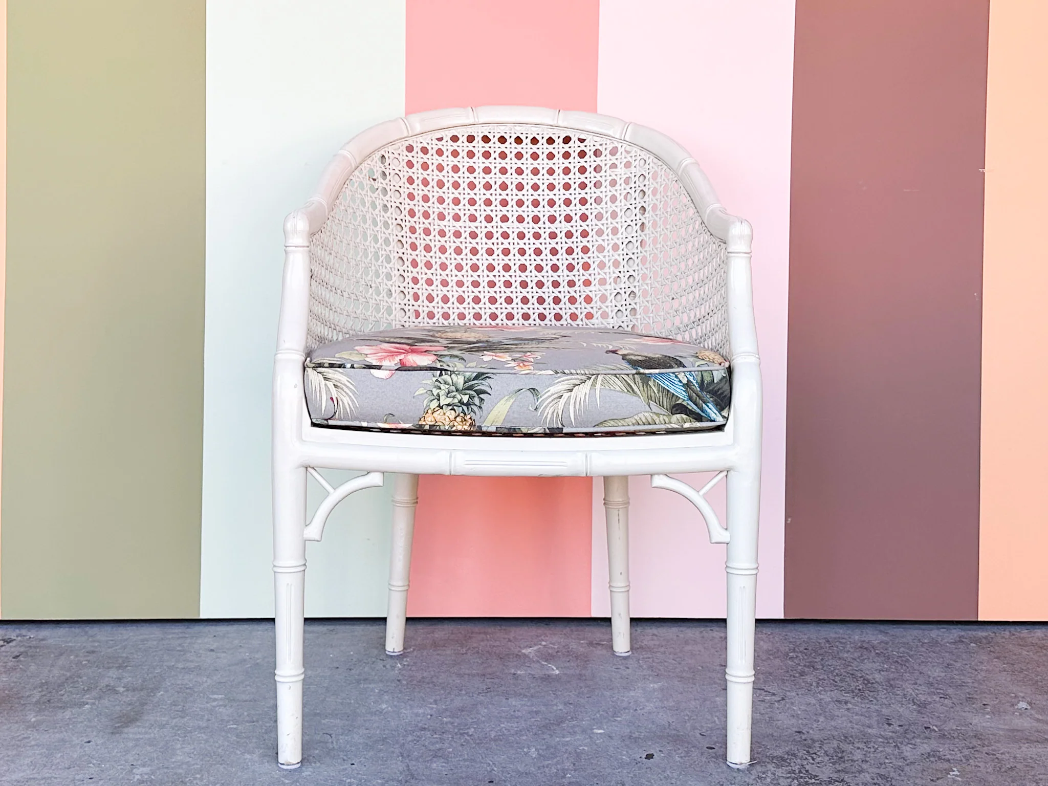 Cute Cane Barrel Chair - Image 4