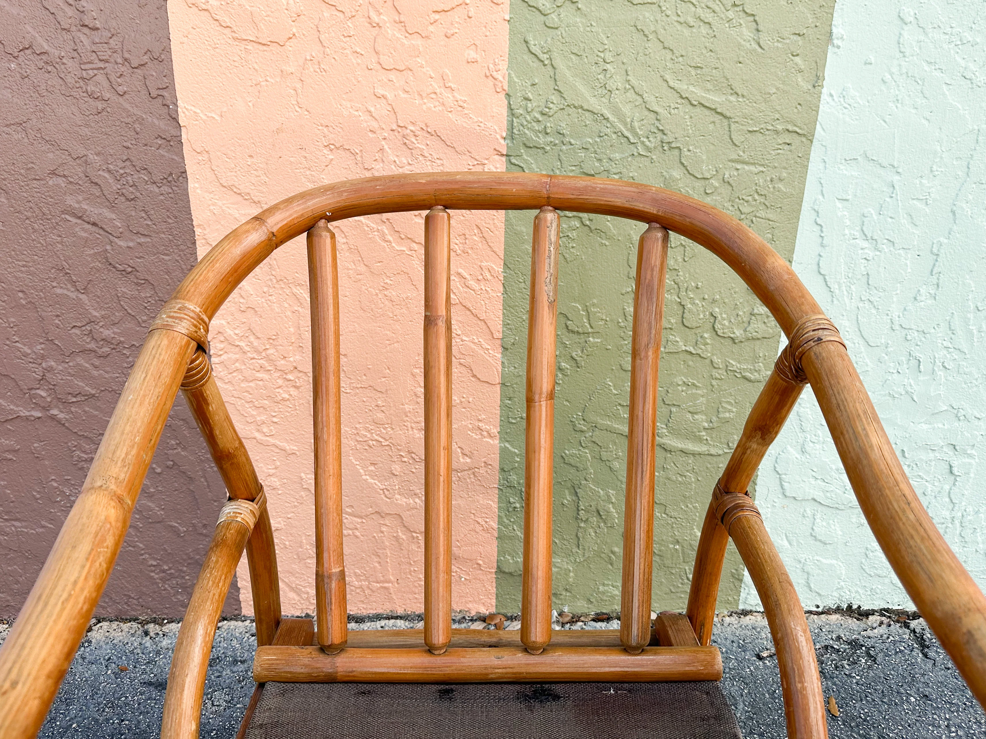 Cute Pagoda Style Rattan Accent Chair - Image 3