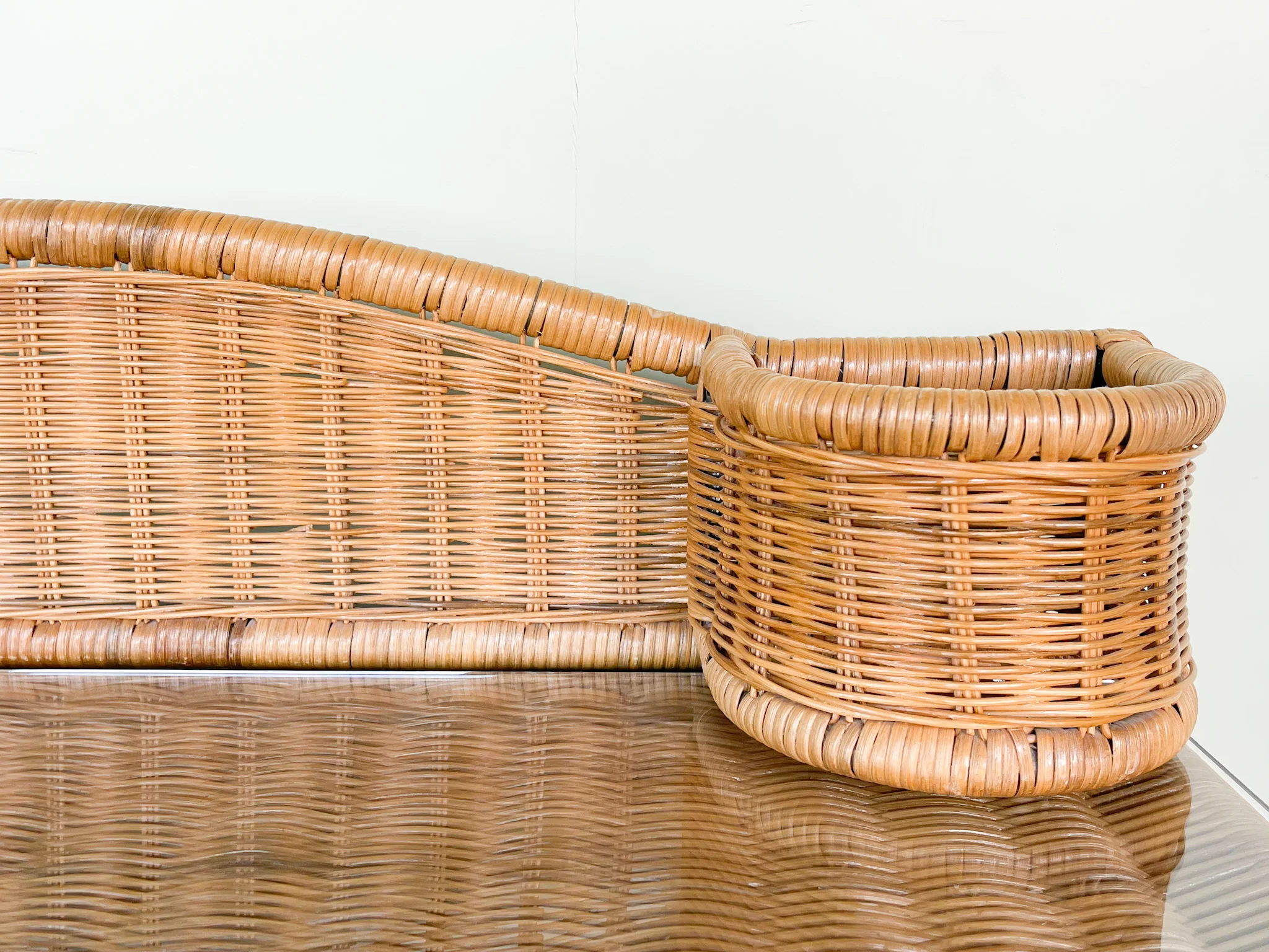 Cute Wicker Desk and Chair - Image 5