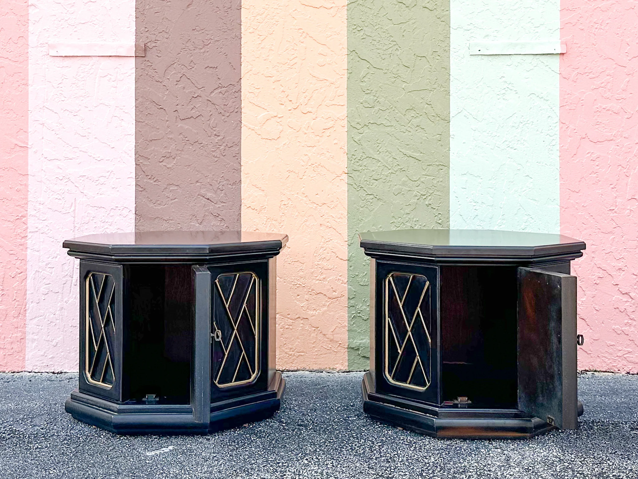 Dorothy Draper Style Chippendale Side Tables - Image 3