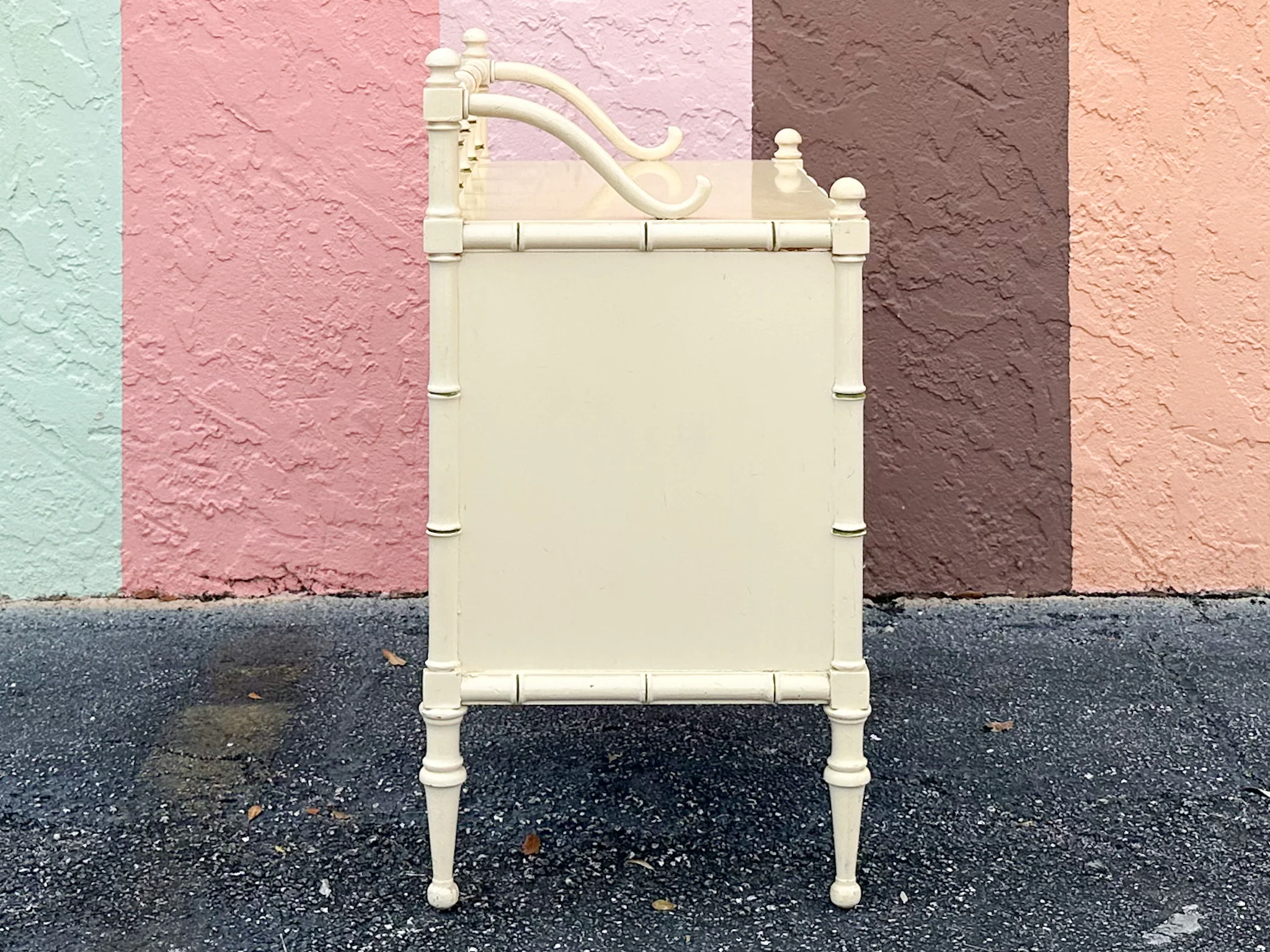 Drexel Faux Bamboo Nightstand - Image 9