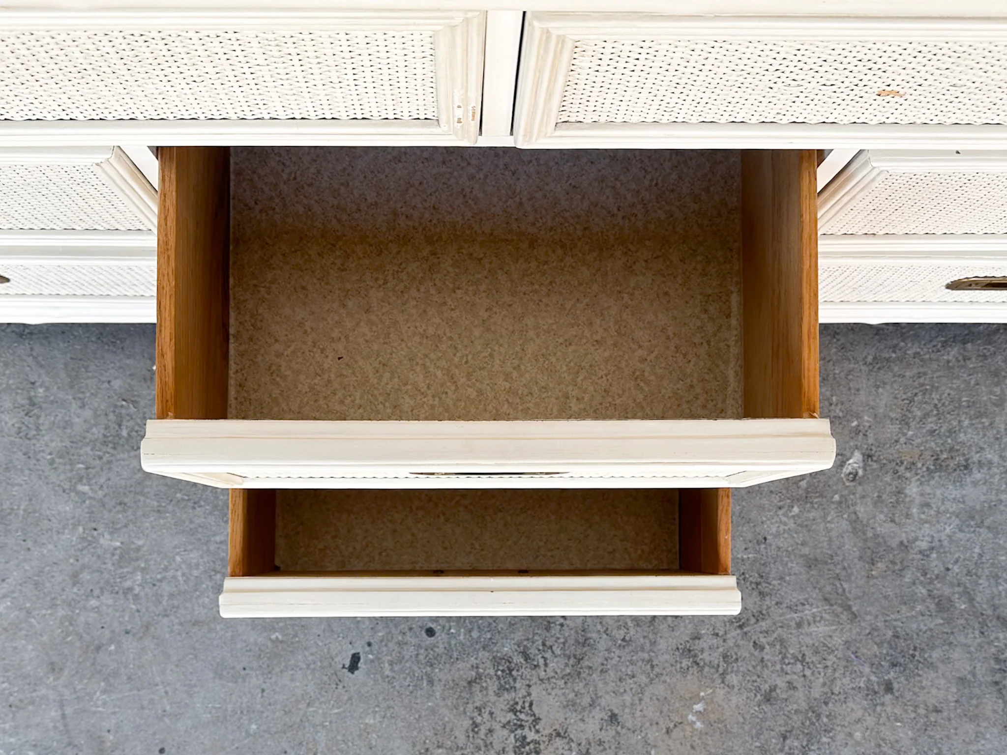 Drexel Campaign Style Rattan Dresser - Image 7