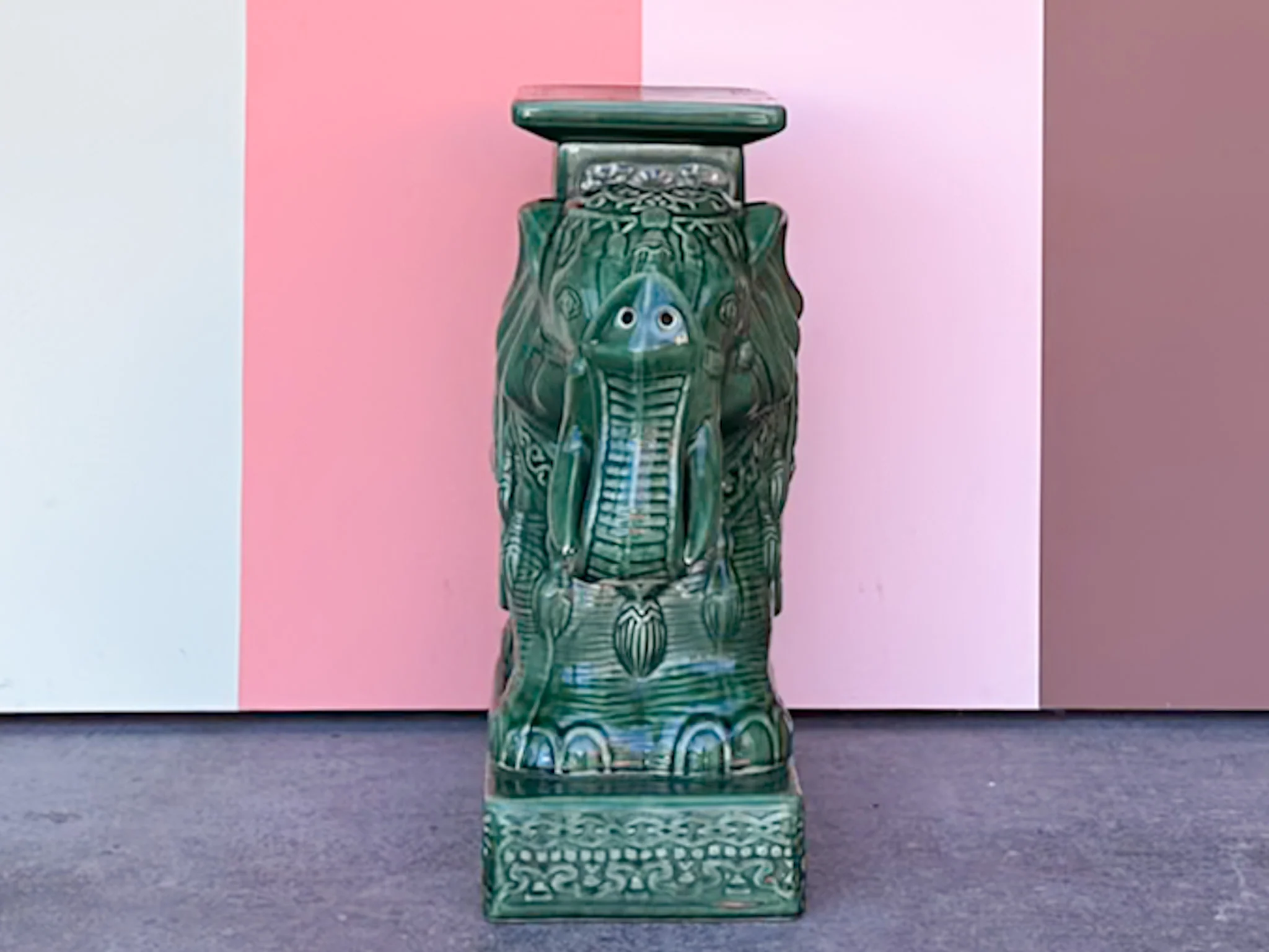 Emerald Elephant Garden Seat - Image 3