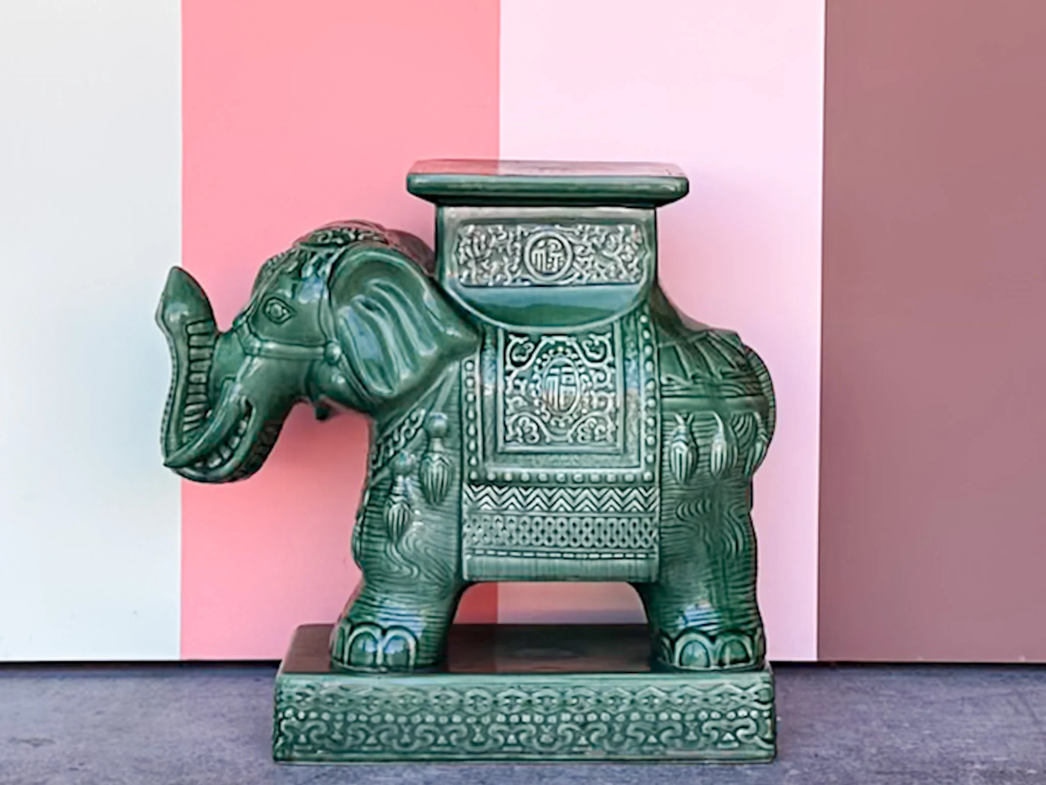 Emerald Elephant Garden Seat - Image 4