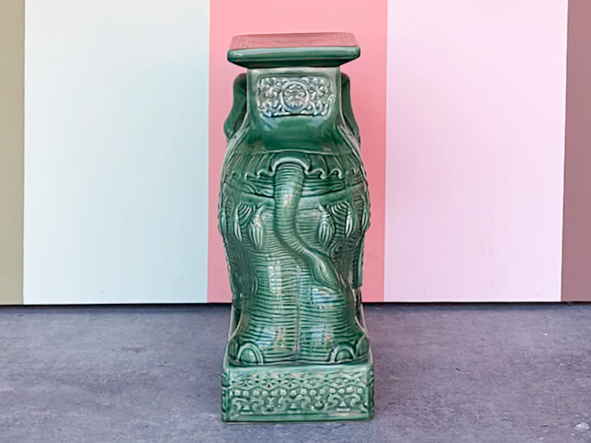 Emerald Elephant Garden Seat - Image 5