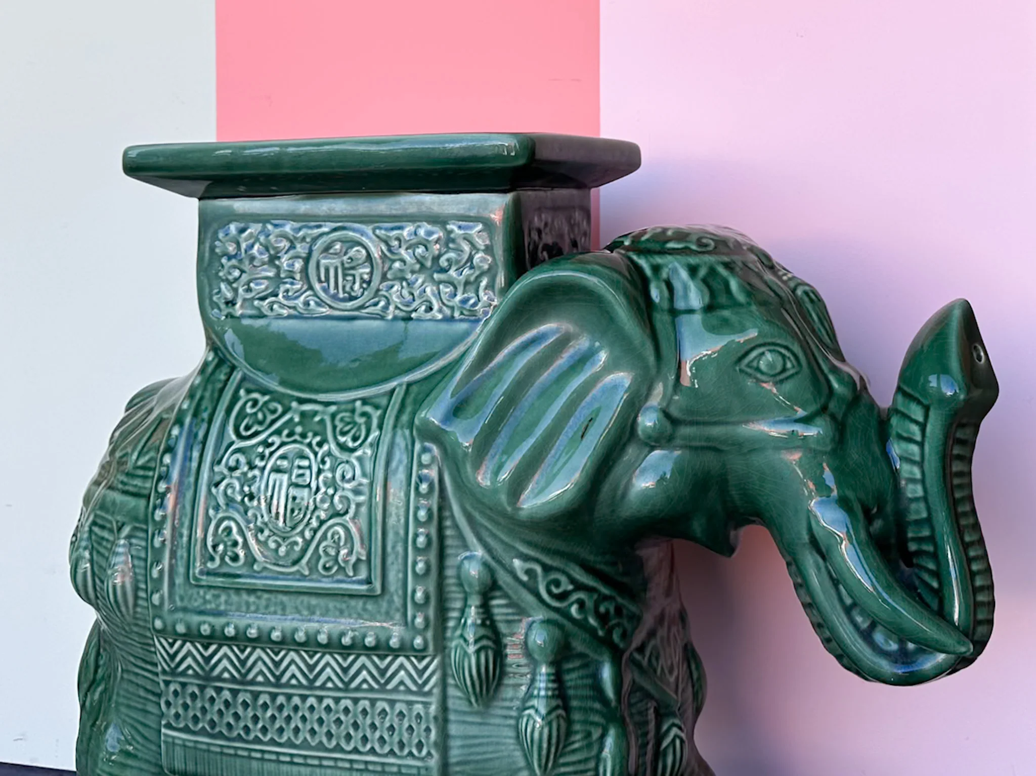 Emerald Elephant Garden Seat - Image 6