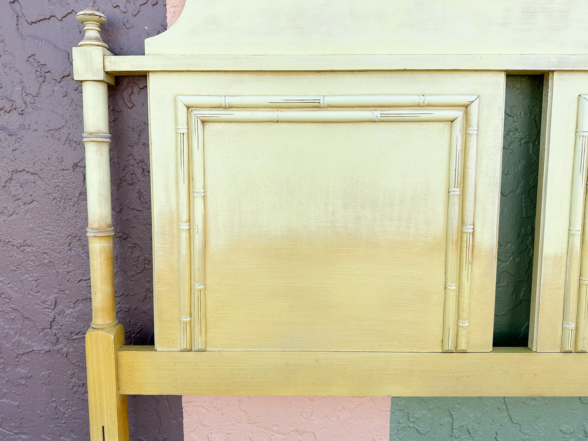 Faux Bamboo Queen Headboard - Image 4