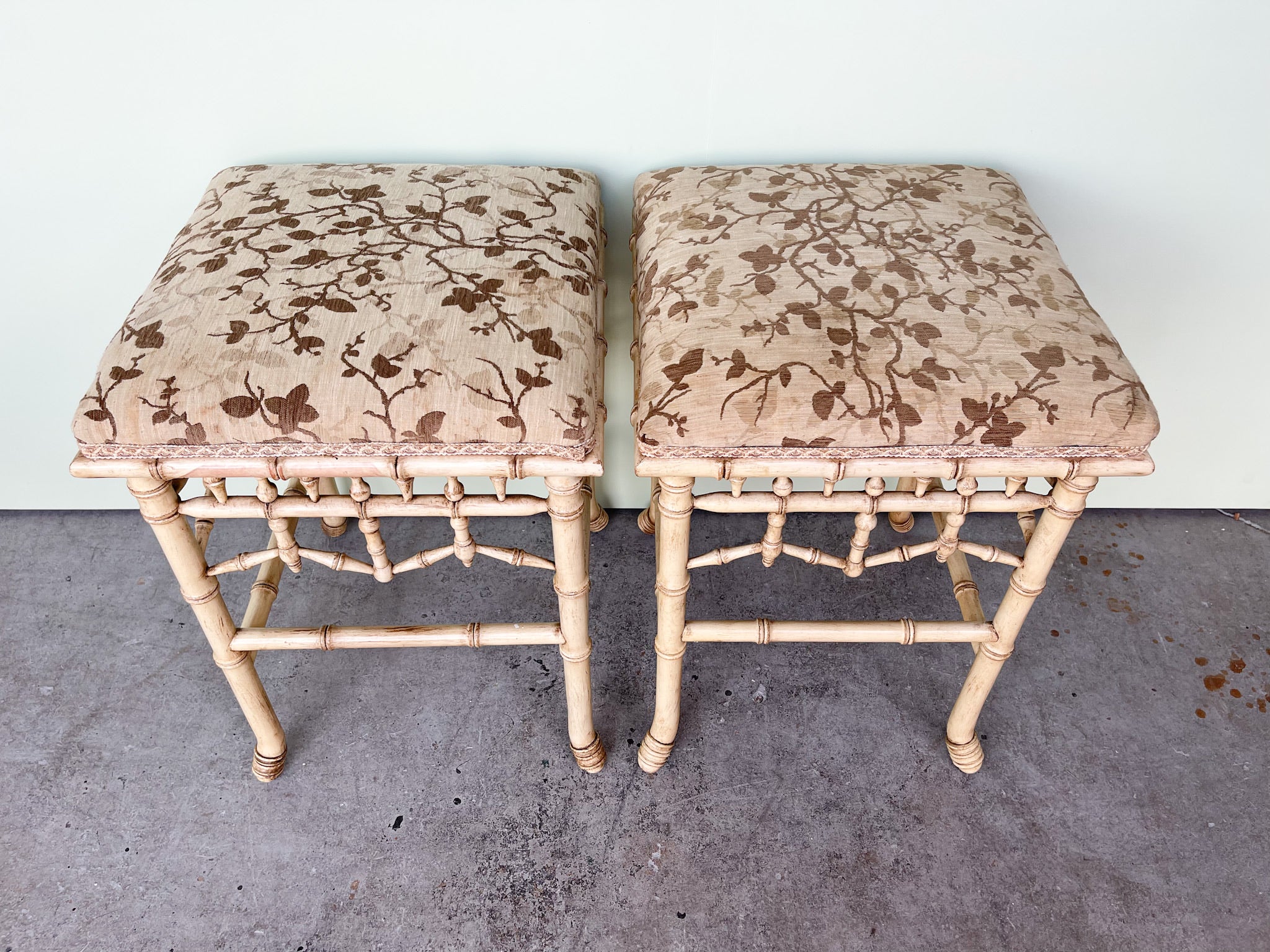 Fab Faux Bamboo Bar Stools - Image 2