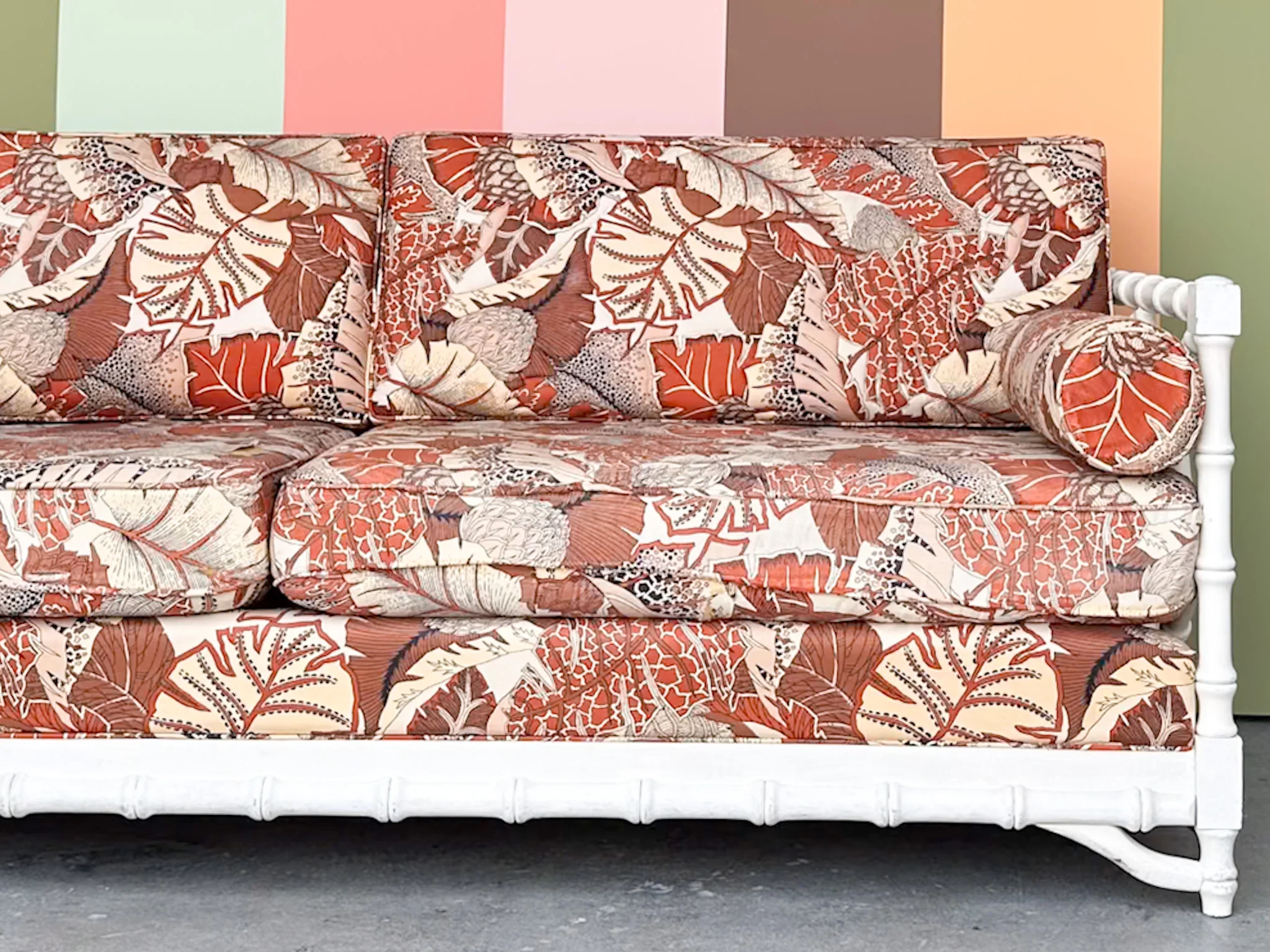 Fab Faux Bamboo Sofa - Image 3