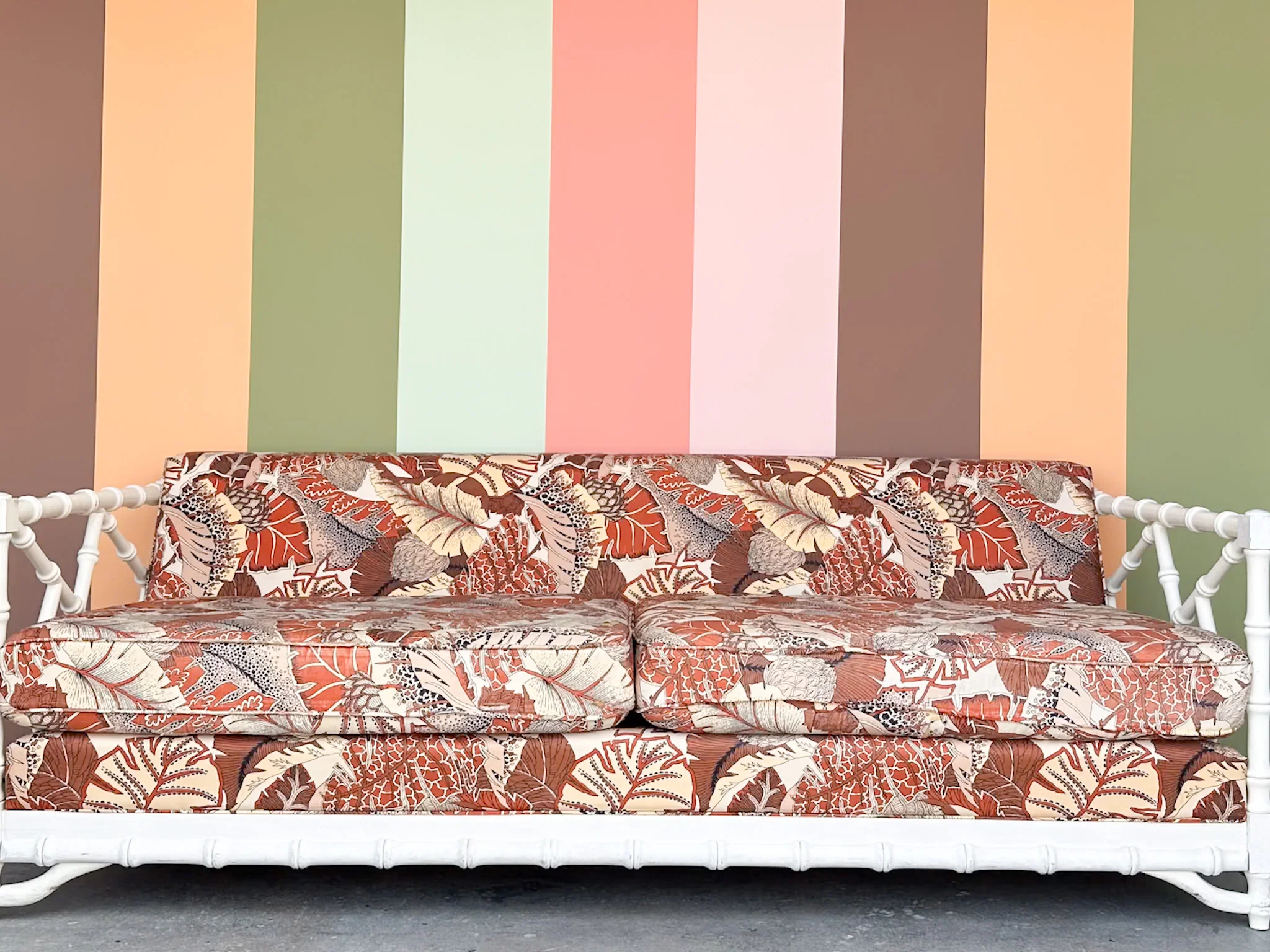Fab Faux Bamboo Sofa - Image 4