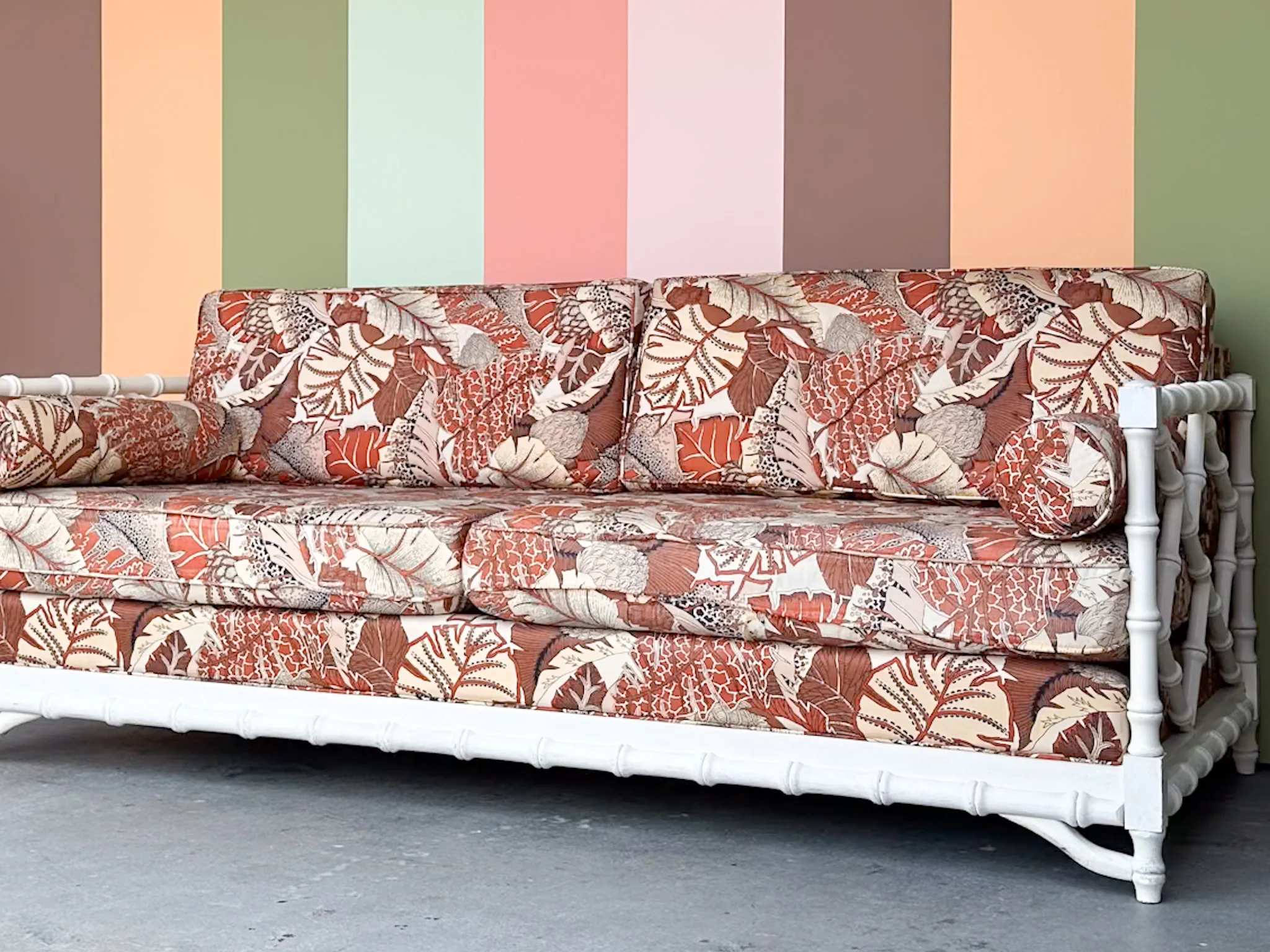 Fab Faux Bamboo Sofa - Image 5