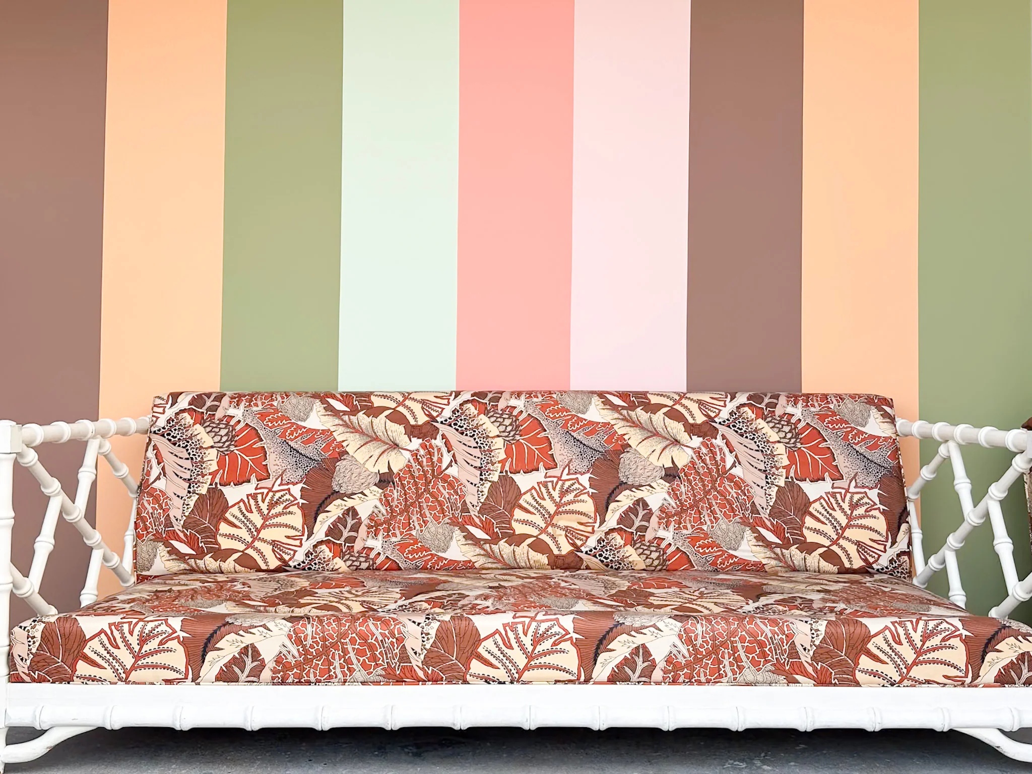 Fab Faux Bamboo Sofa - Image 6