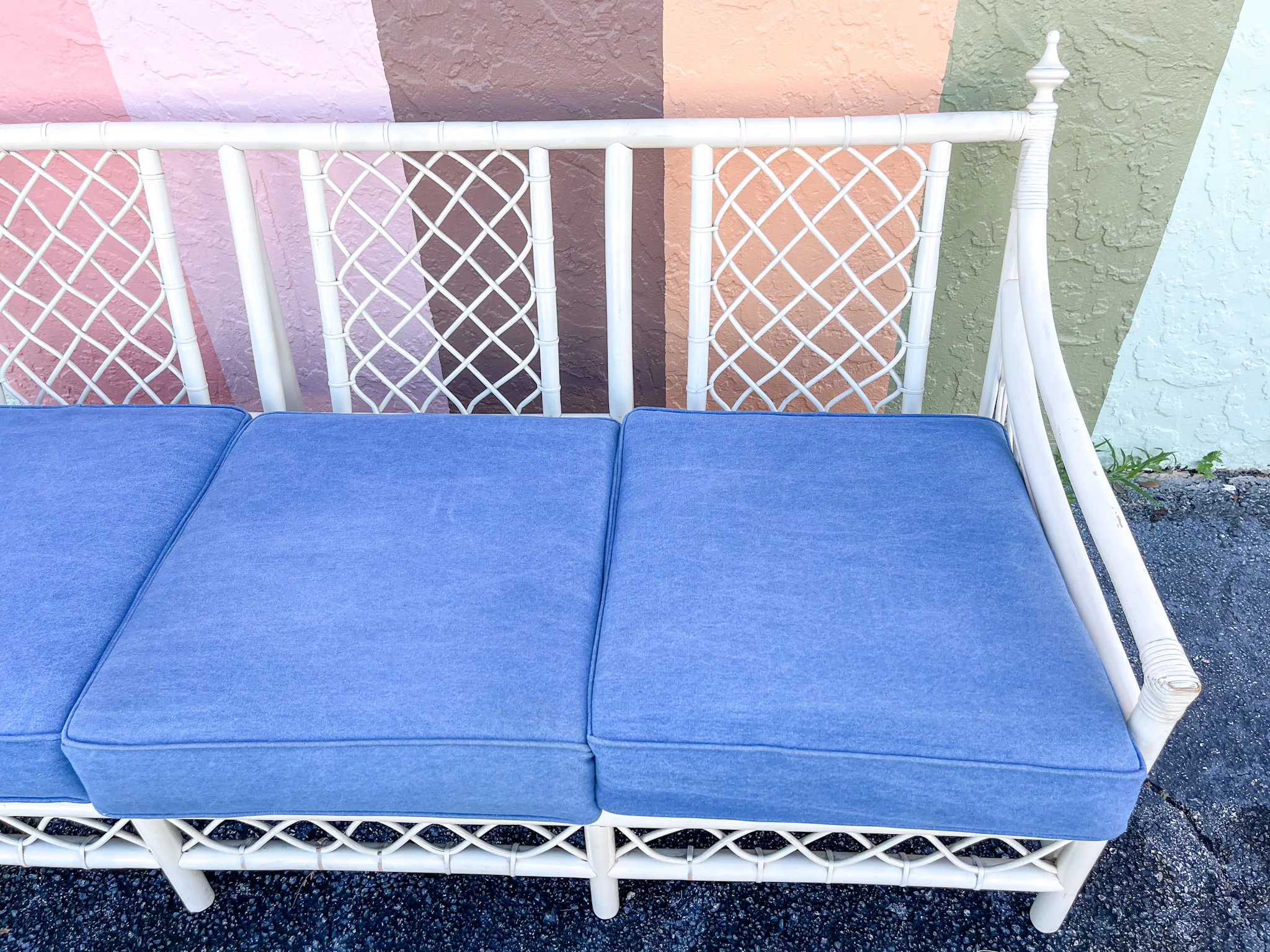 Fab Ficks Reed Rattan Sofa - Image 3