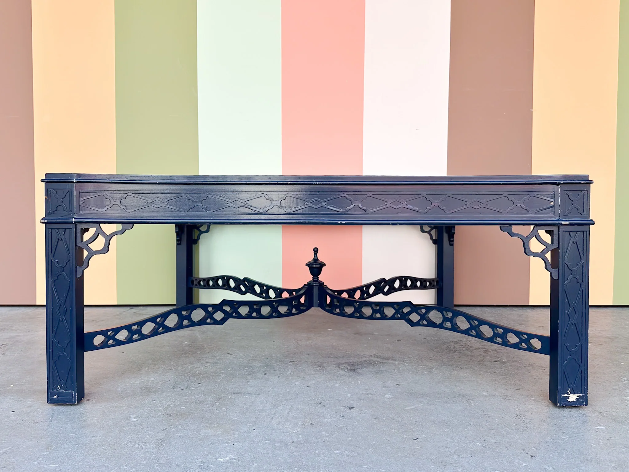 Fab Navy Fretwork Coffee Table - Image 3