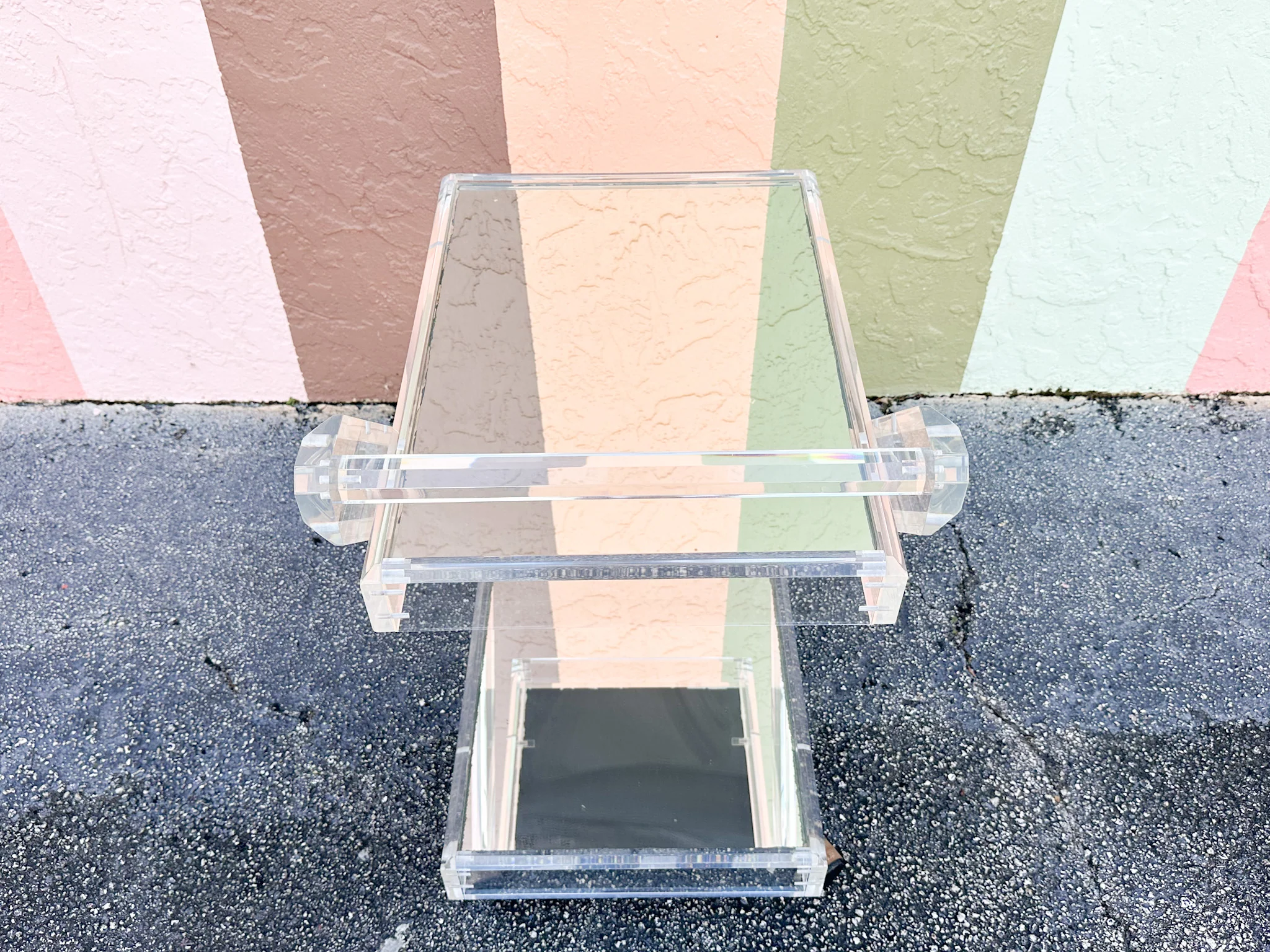 Fab MCM Mirrored Lucite Bar Cart - Image 11