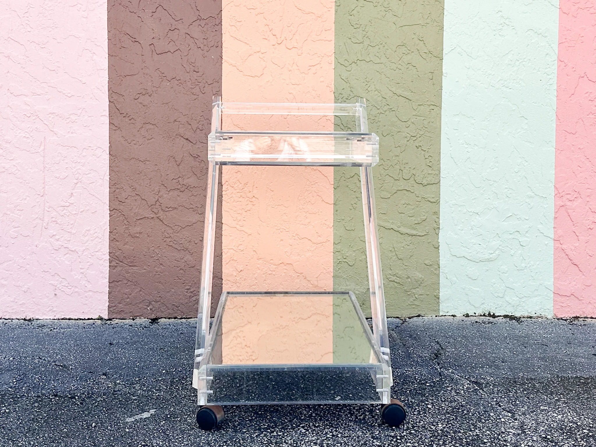 Fab MCM Mirrored Lucite Bar Cart - Image 14
