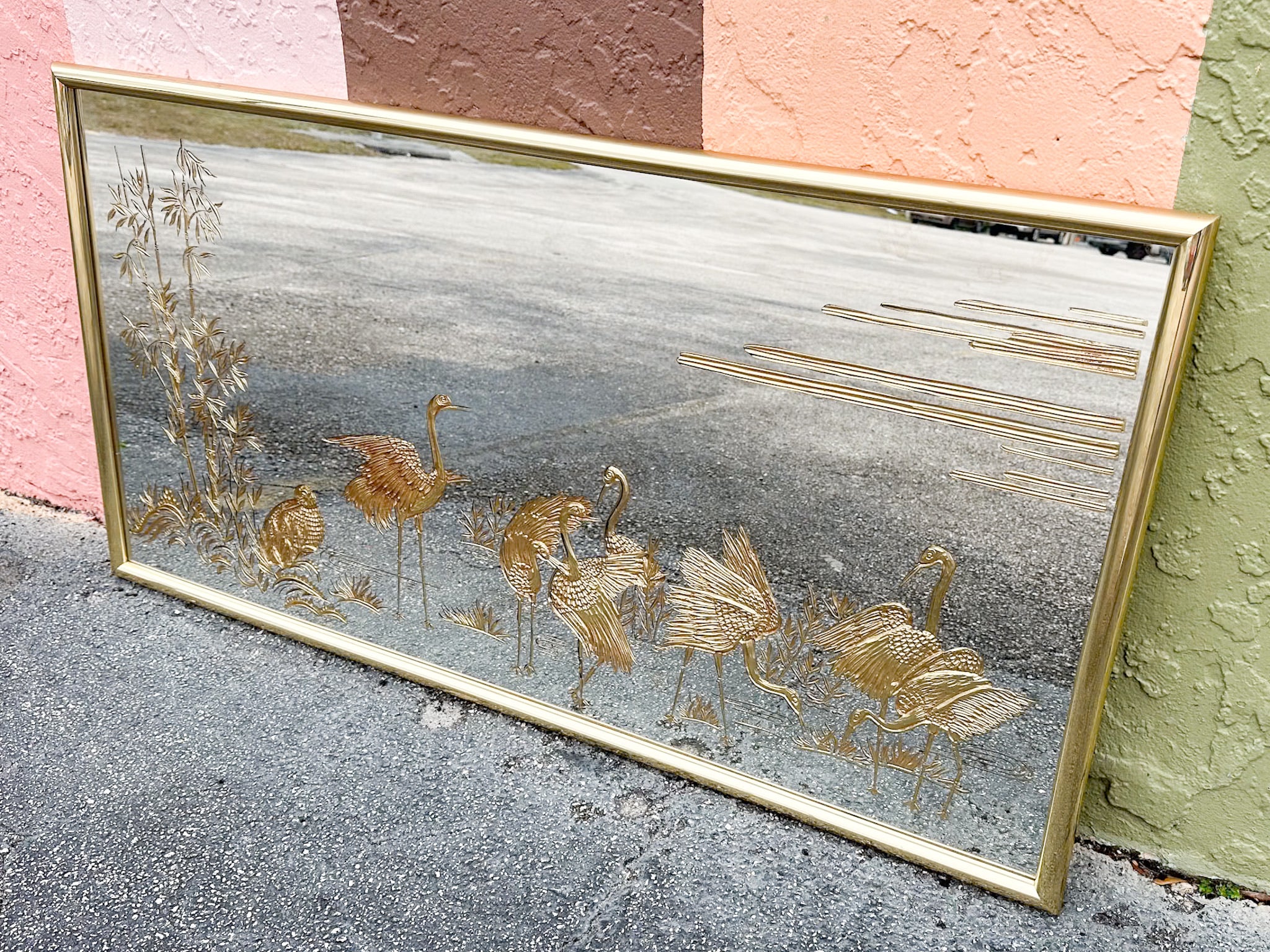 Fabulous Gold Flamingo Mirror - Image 3