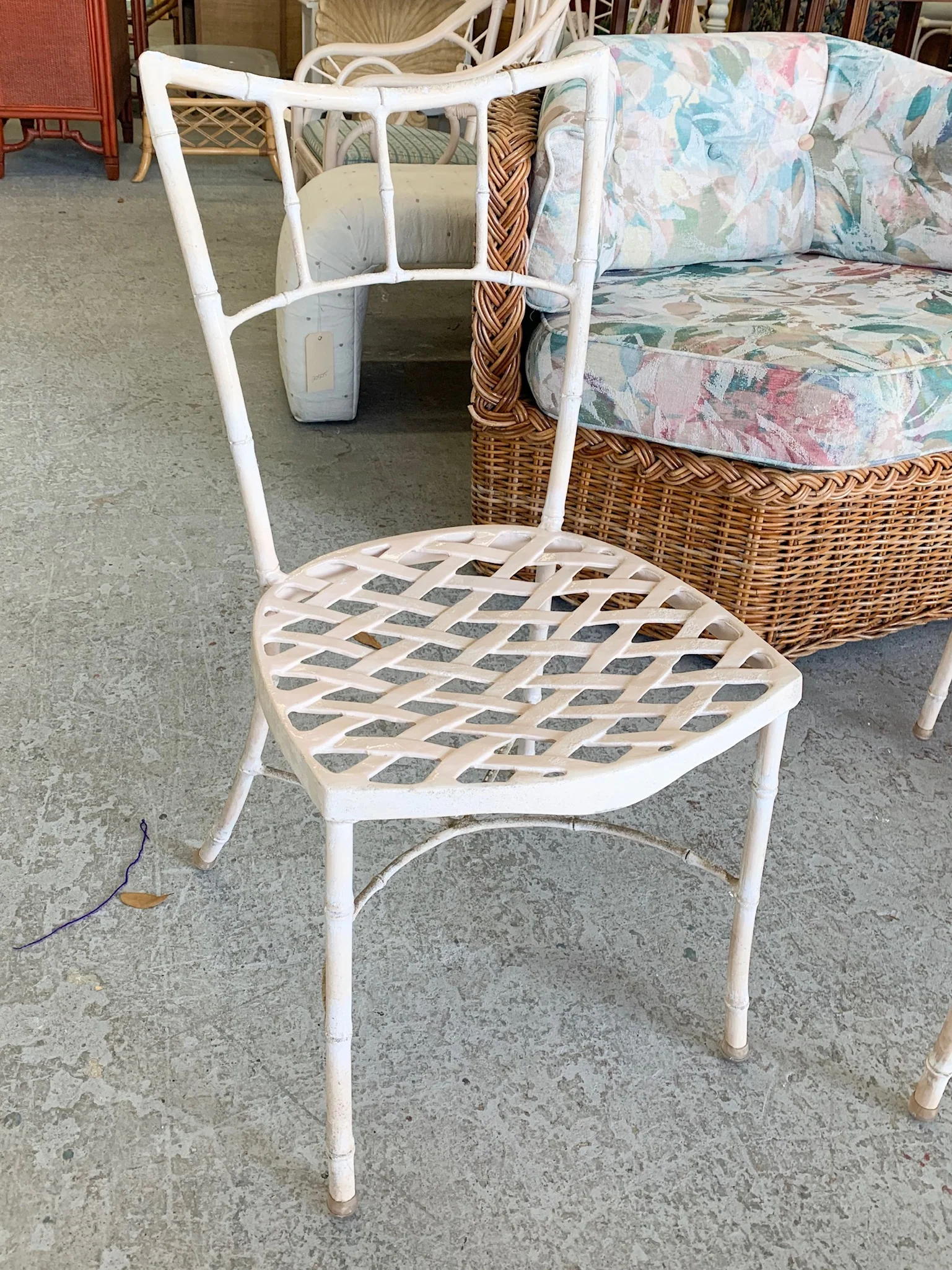 Fancy Faux Bamboo Bistro Set With Two Chairs - Image 3