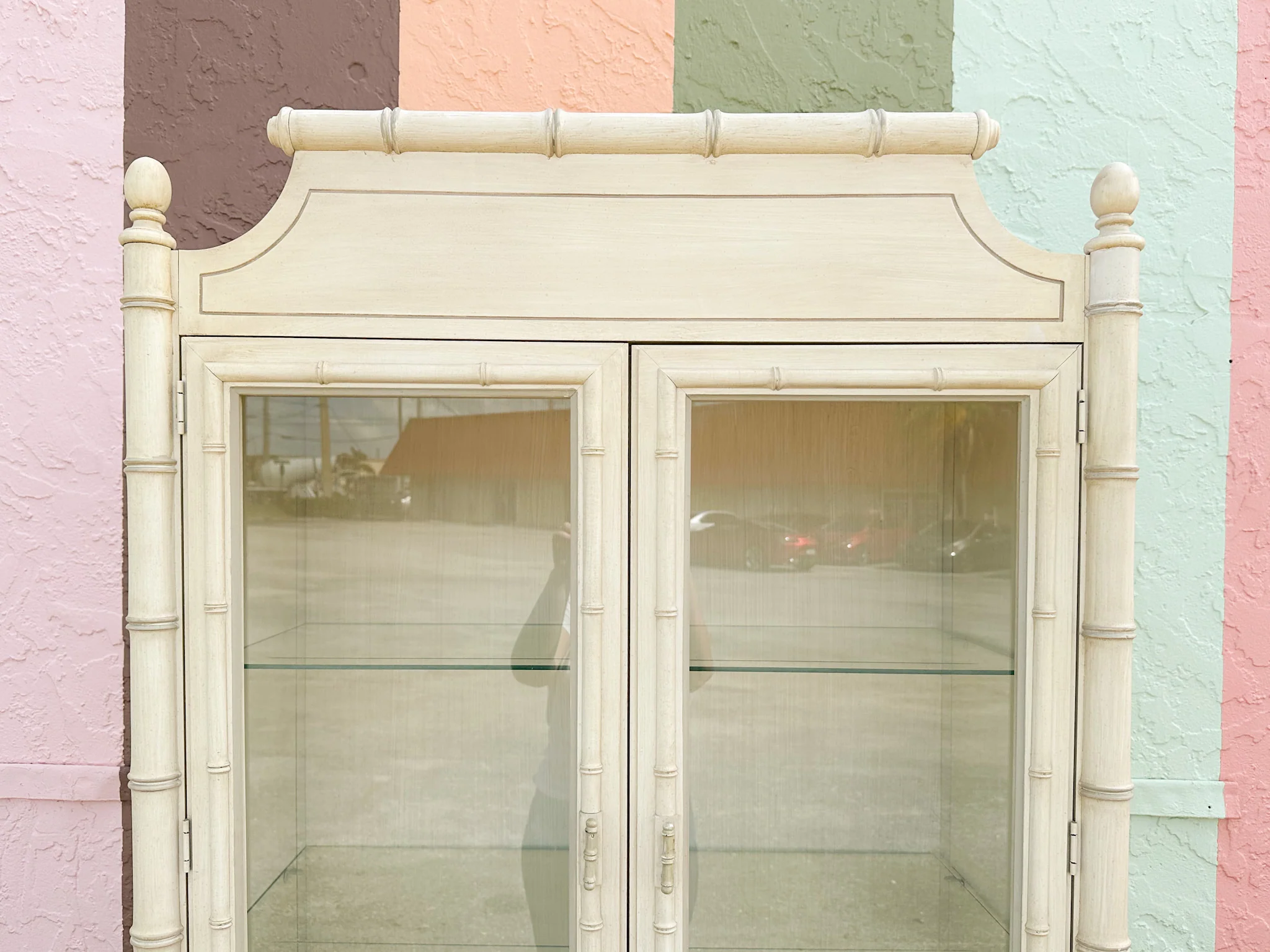 Faux Bamboo Cabinet - Image 2